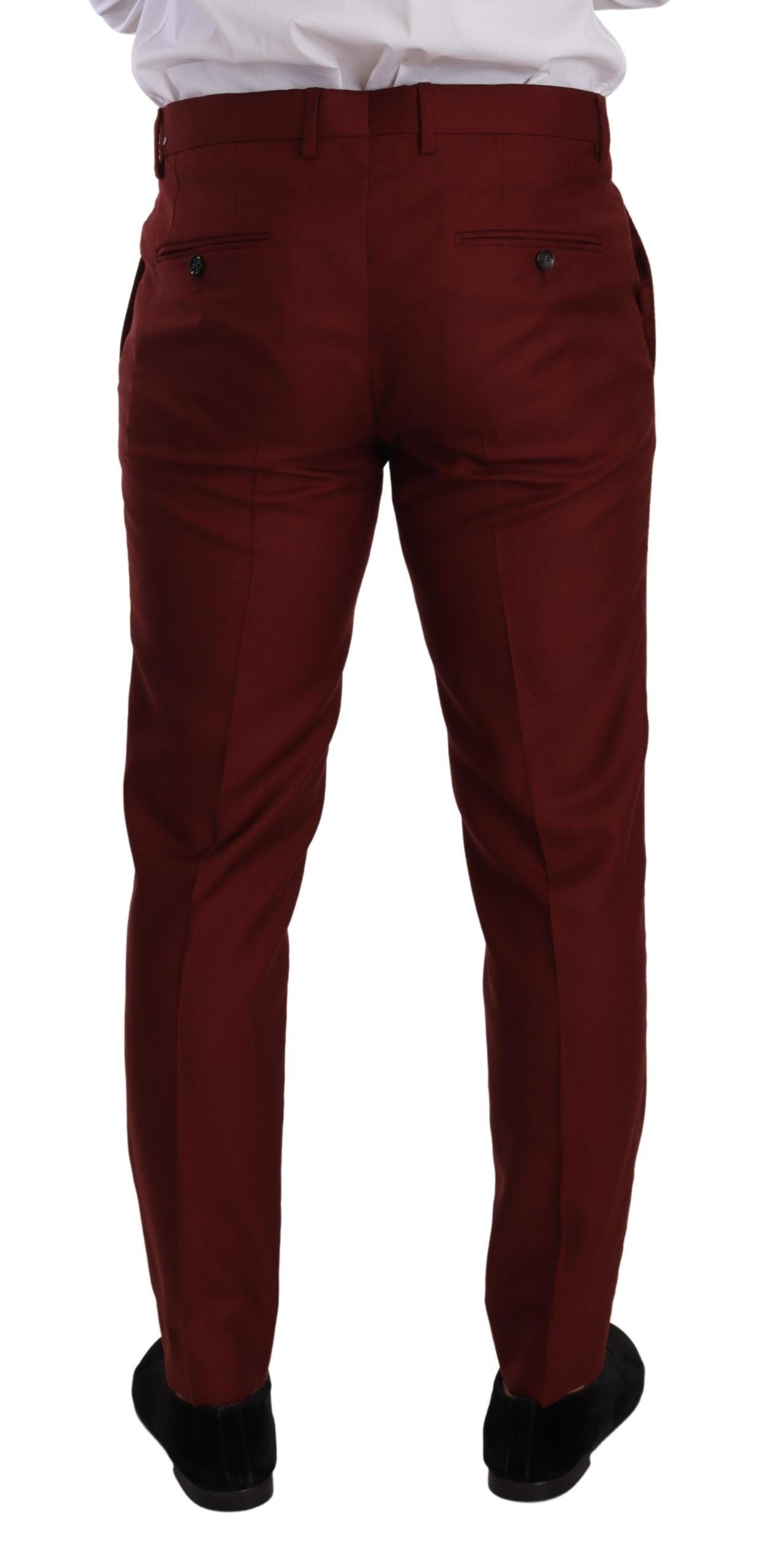 Dolce & Gabbana Red Cashmere Silk Dress Men Trouser Pants - Whispers Of Wisdom Clothing