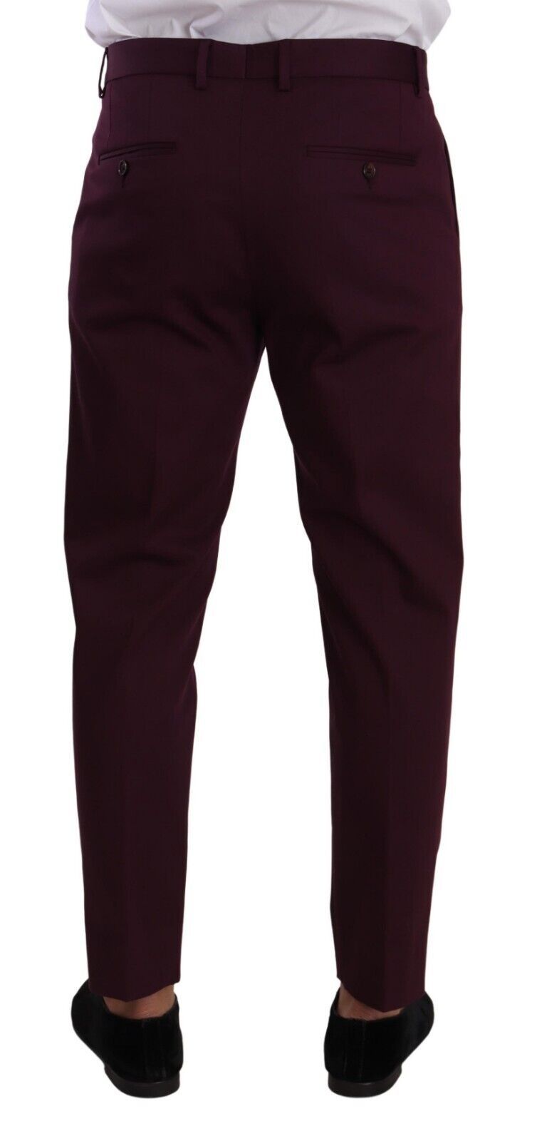 Dolce & Gabbana Purple Cotton Tapered Chinos Dress Pants - Whispers Of Wisdom Clothing