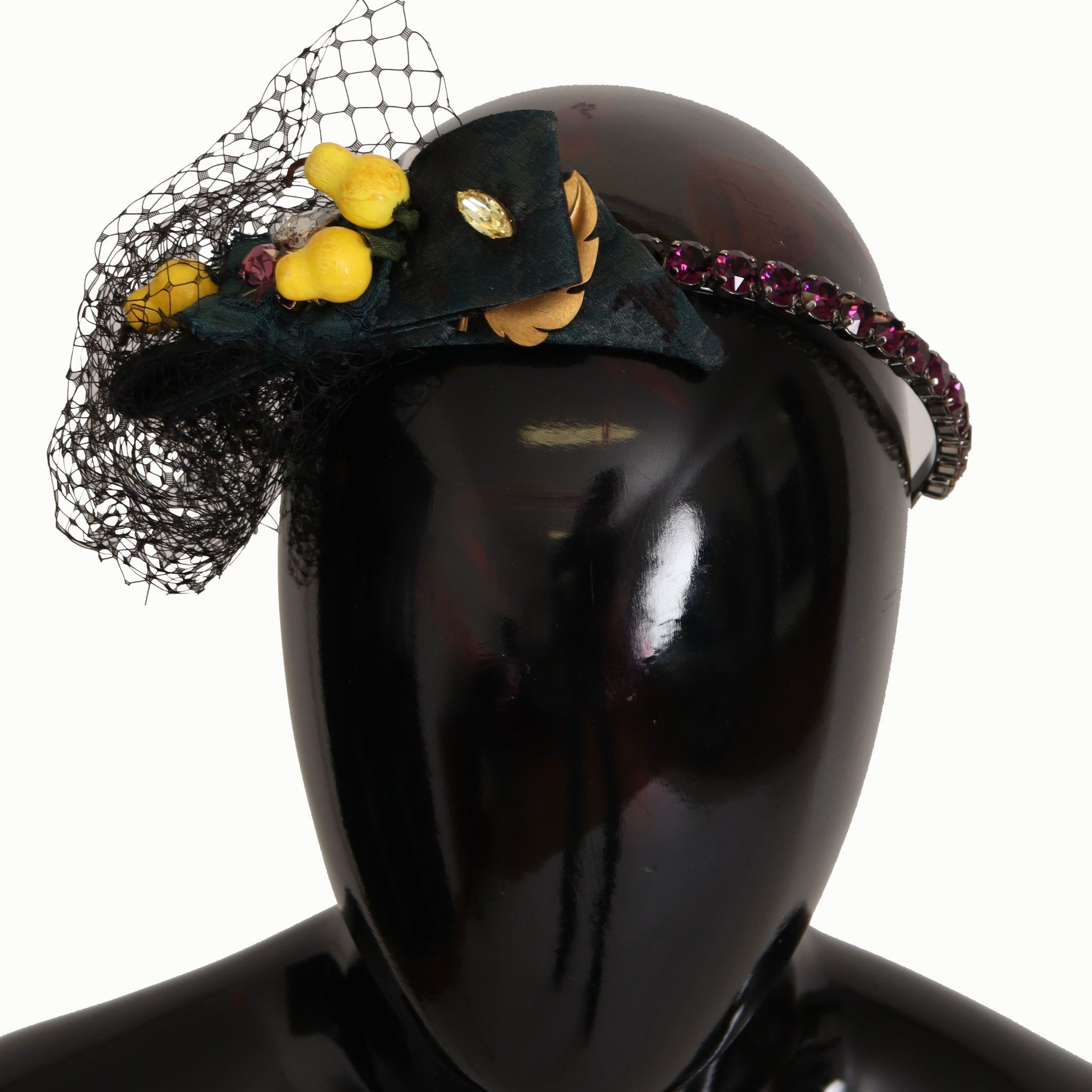 Dolce & Gabbana Purple Crystal Diadem Headband Lemons Sicily Tiara