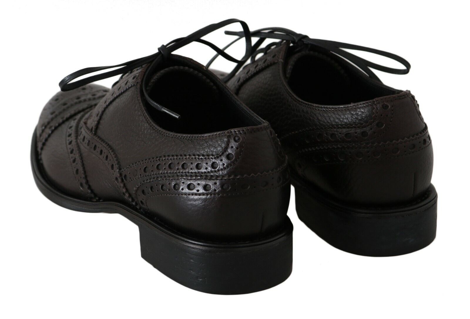 Dolce & Gabbana Brown Leather Wingtip Derby Formal Shoes - Whispers Of Wisdom Clothing