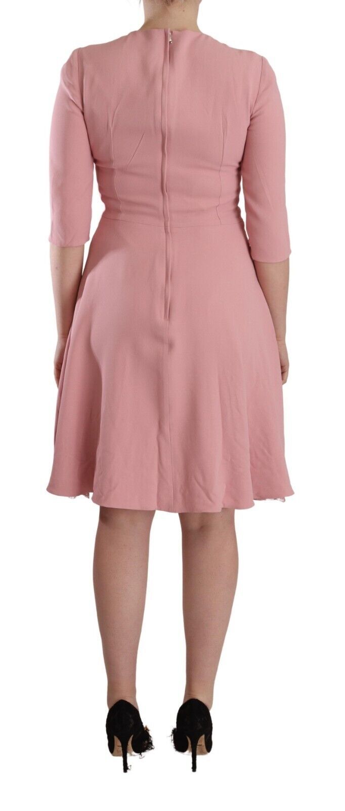 Dolce & Gabbana Pink 3/4 Sleeves Viscose Blend A-line Dress - Whispers Of Wisdom Clothing