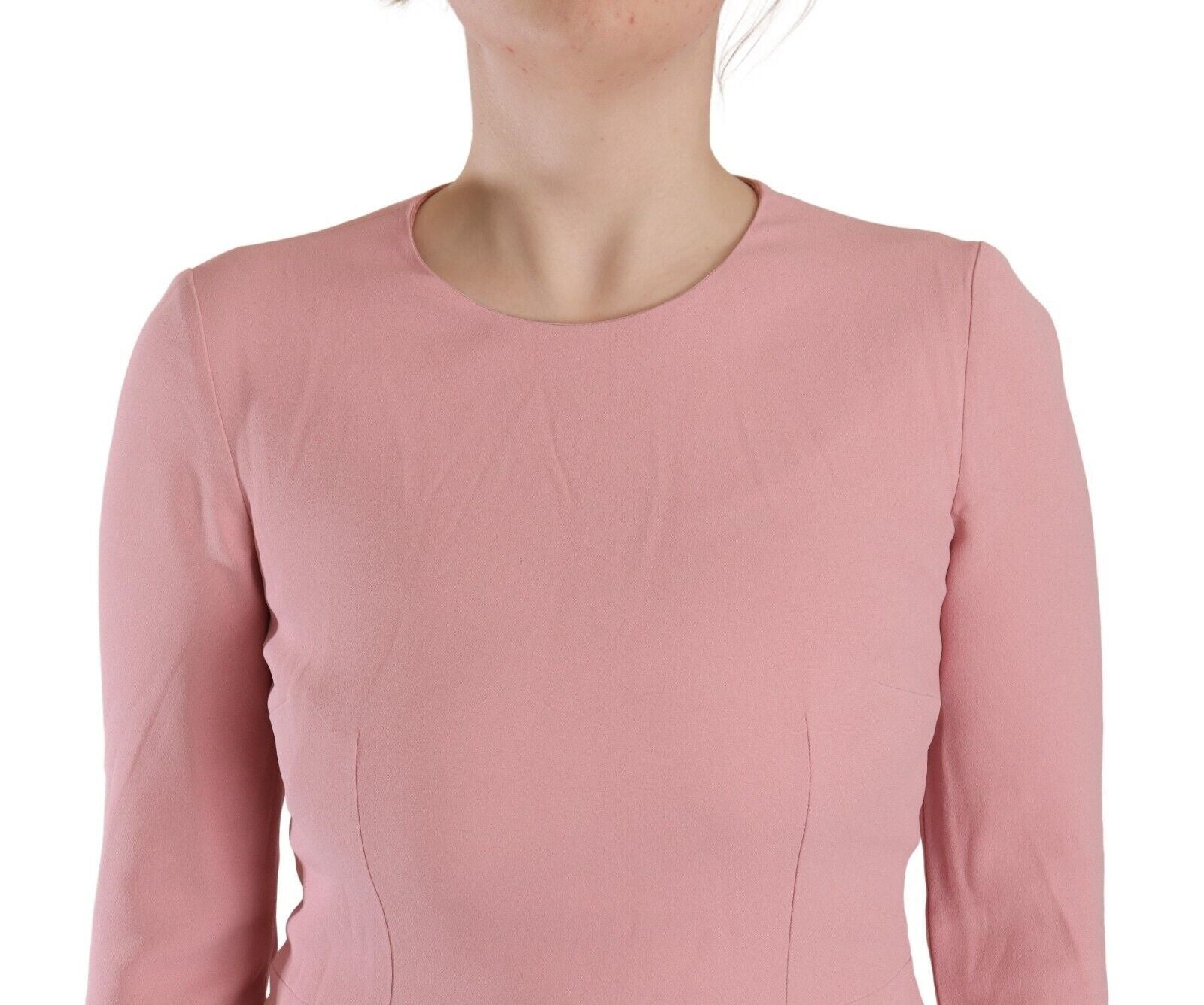 Dolce & Gabbana Pink 3/4 Sleeves Viscose Blend A-line Dress - Whispers Of Wisdom Clothing