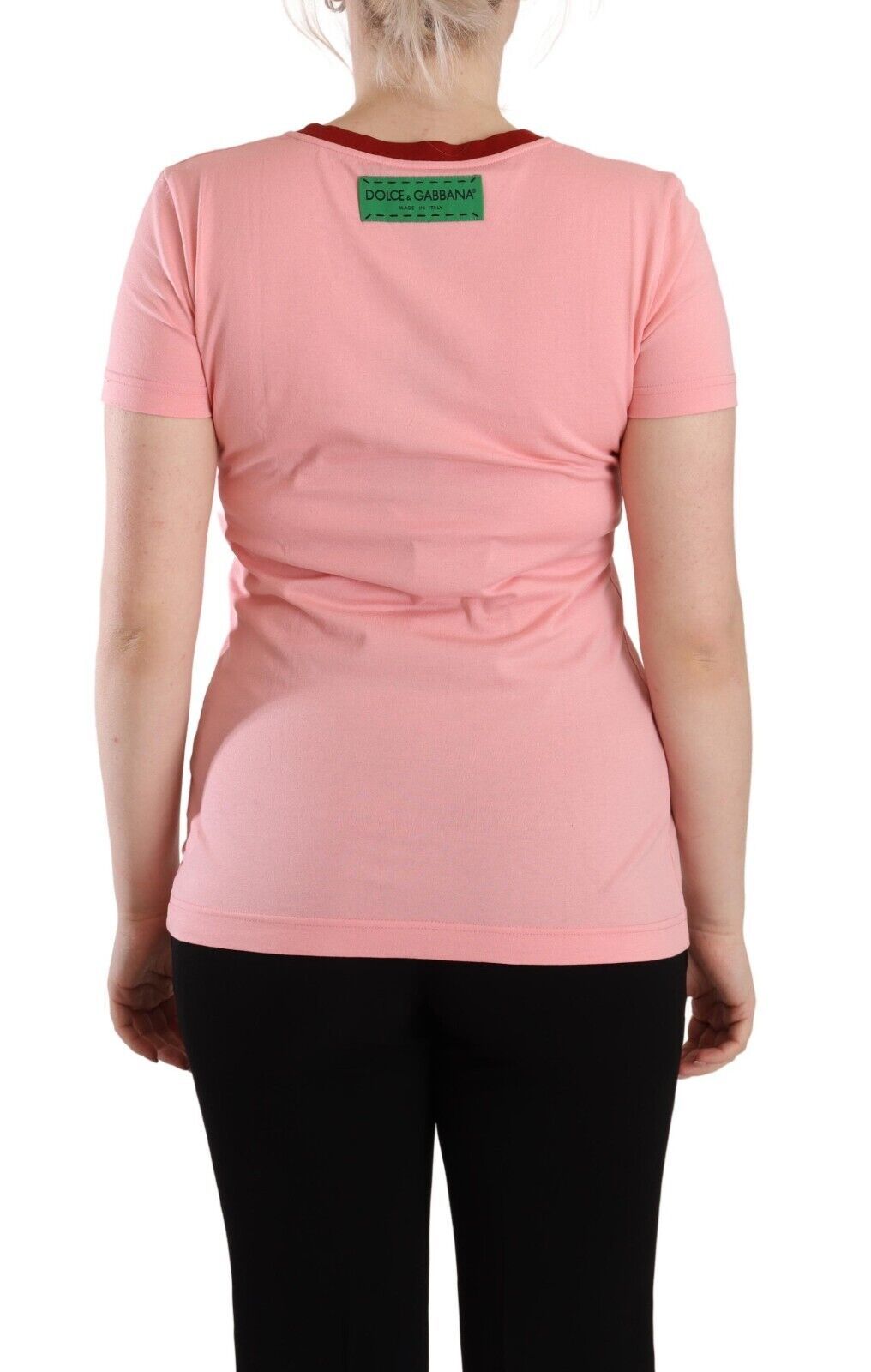 Dolce & Gabbana Pink Cotton Short Sleeves Crewneck T-shirt Top - Whispers Of Wisdom Clothing
