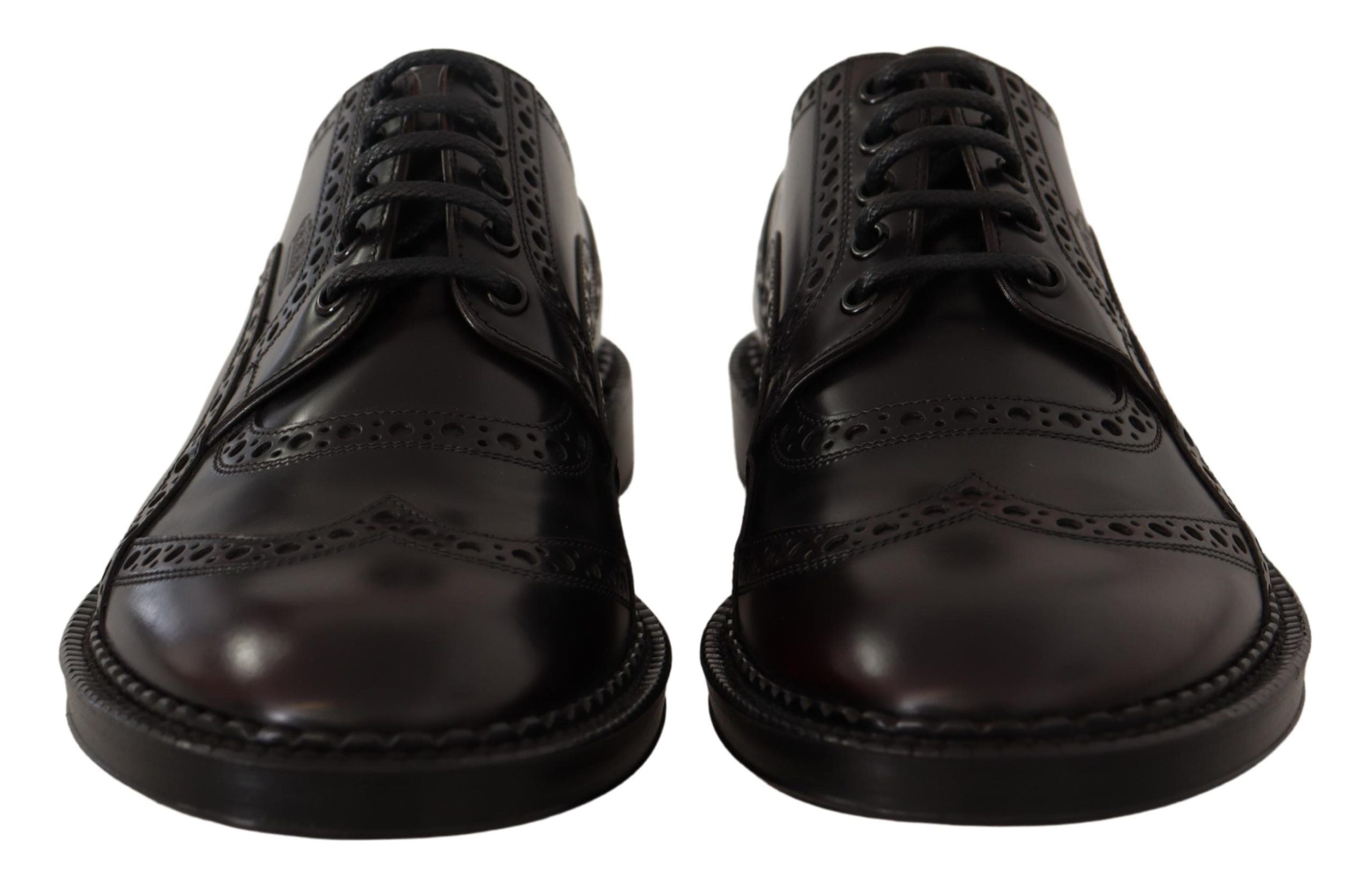Dolce & Gabbana Purple Leather Oxford Wingtip Formal Shoes - Whispers Of Wisdom Clothing