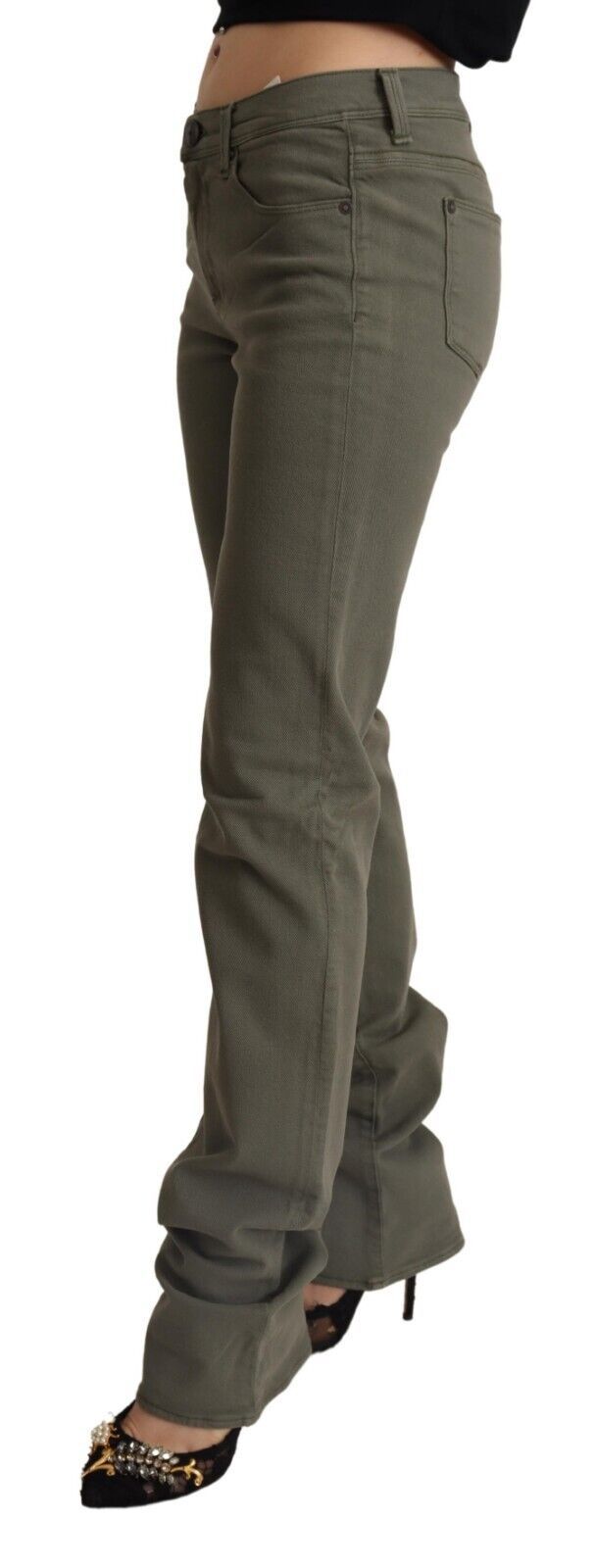 Ermanno Scervino Gray Low Waist Cotton Skinny Denim Trouser Jeans - Whispers Of Wisdom Clothing