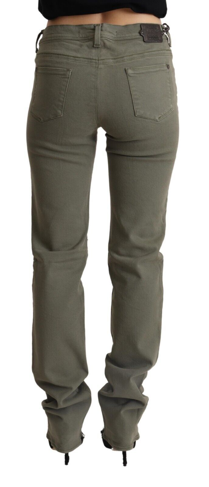 Ermanno Scervino Gray Low Waist Cotton Skinny Denim Trouser Jeans - Whispers Of Wisdom Clothing