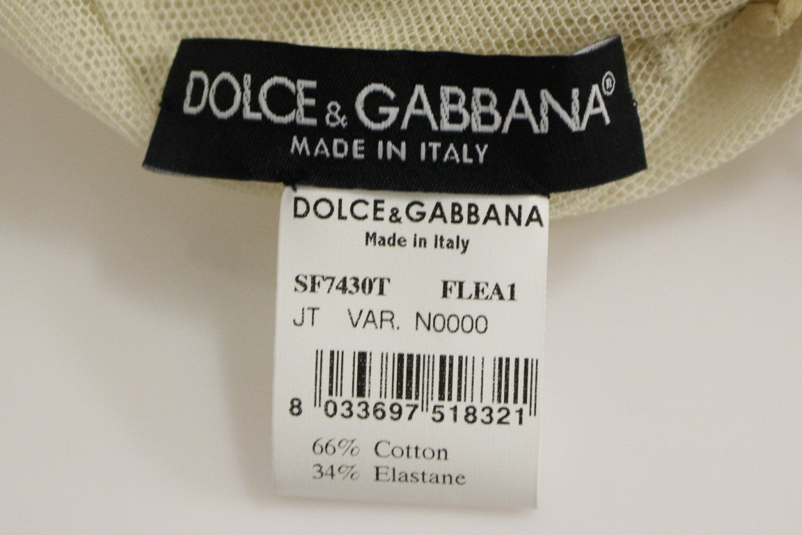 Dolce & Gabbana Beige Sleeveless Cotton Top Tank Blouse - Whispers Of Wisdom Clothing