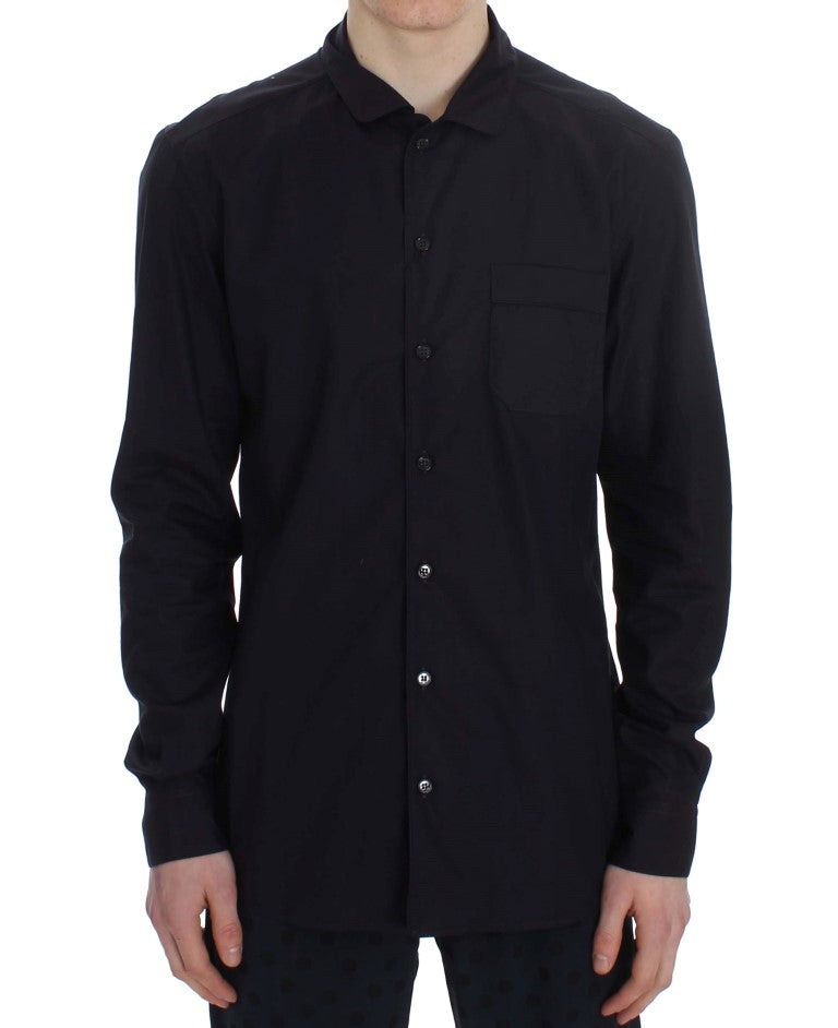 Dolce & Gabbana Purple Striped Cotton Pajama Lounge Shirt - Whispers Of Wisdom Clothing