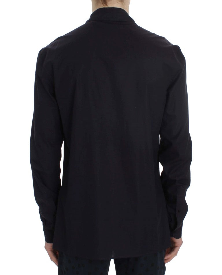 Dolce & Gabbana Purple Striped Cotton Pajama Lounge Shirt - Whispers Of Wisdom Clothing