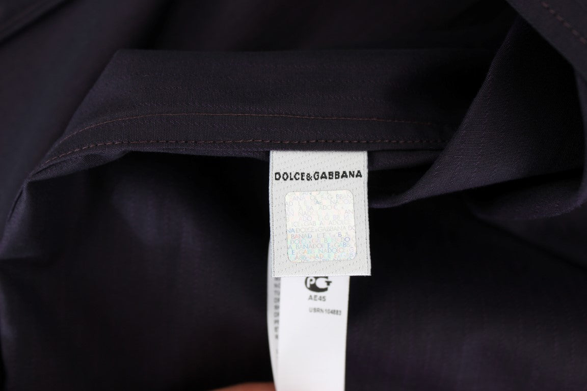 Dolce & Gabbana Purple Striped Cotton Pajama Lounge Shirt - Whispers Of Wisdom Clothing