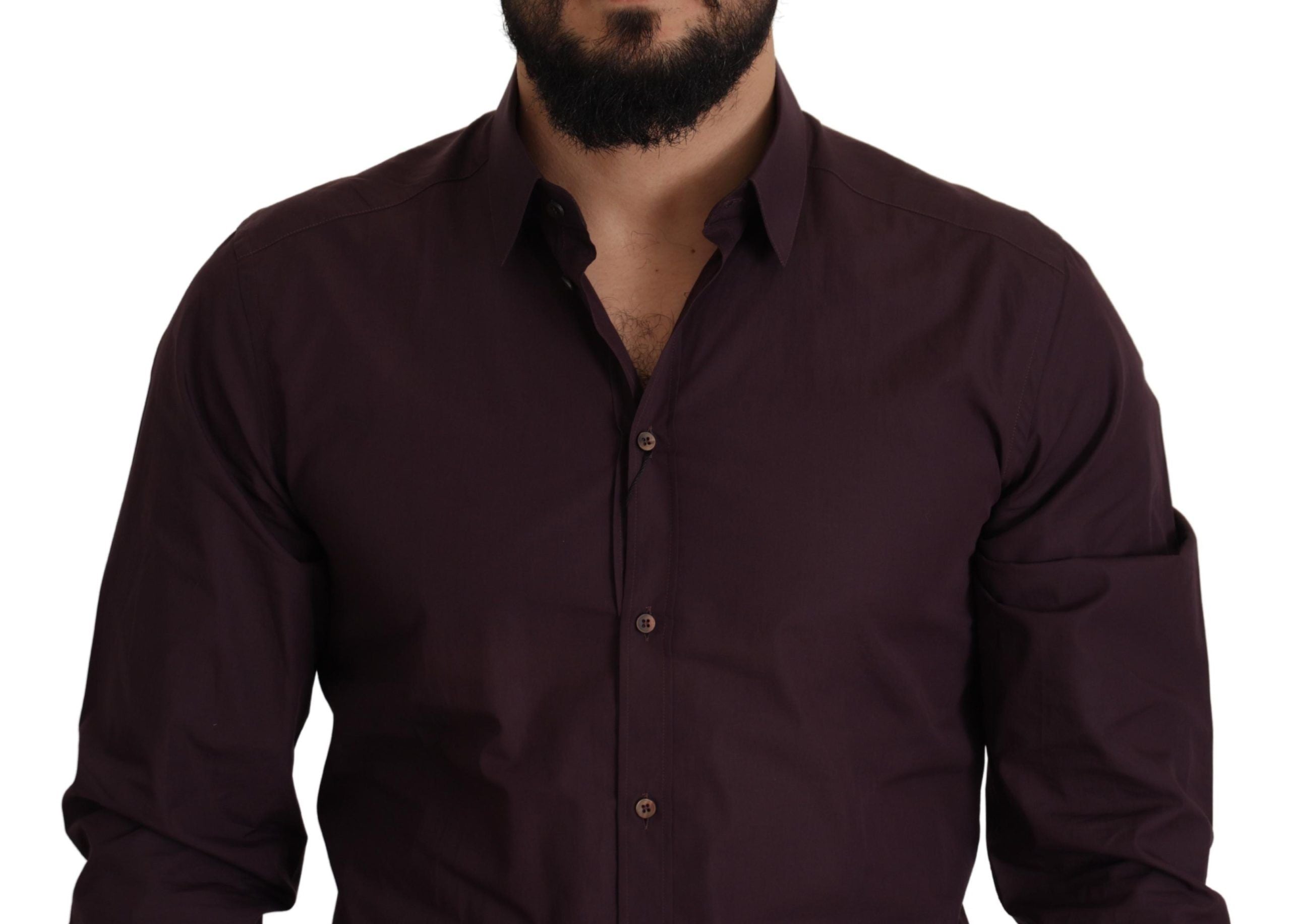 Dolce & Gabbana Purple Cotton GOLD Slim Fit Dress Shirt - Whispers Of Wisdom Clothing