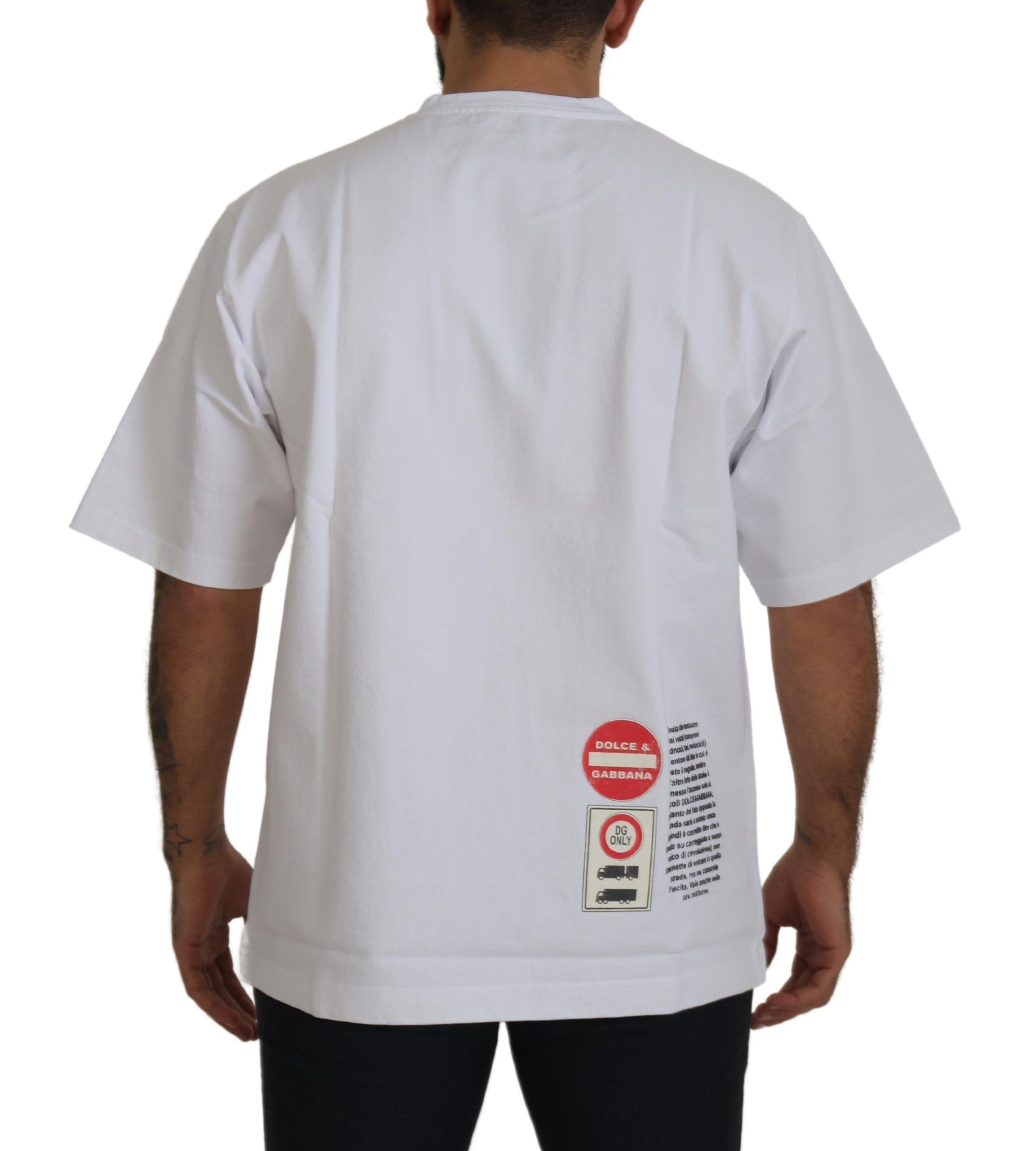 Dolce & Gabbana White Amor Heart Cotton Crewneck T-shirt - Whispers Of Wisdom Clothing
