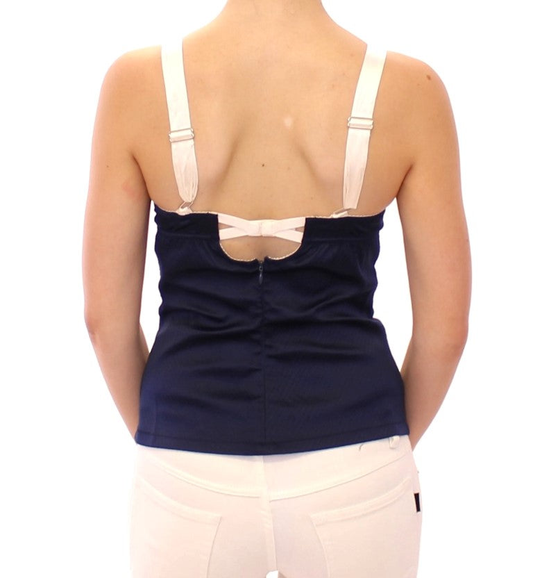 Dolce & Gabbana Blue Sailor Motive Tank Top - Whispers Of Wisdom Clothing