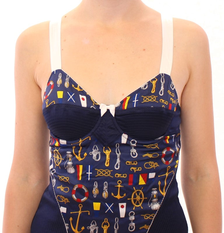 Dolce & Gabbana Blue Sailor Motive Tank Top - Whispers Of Wisdom Clothing