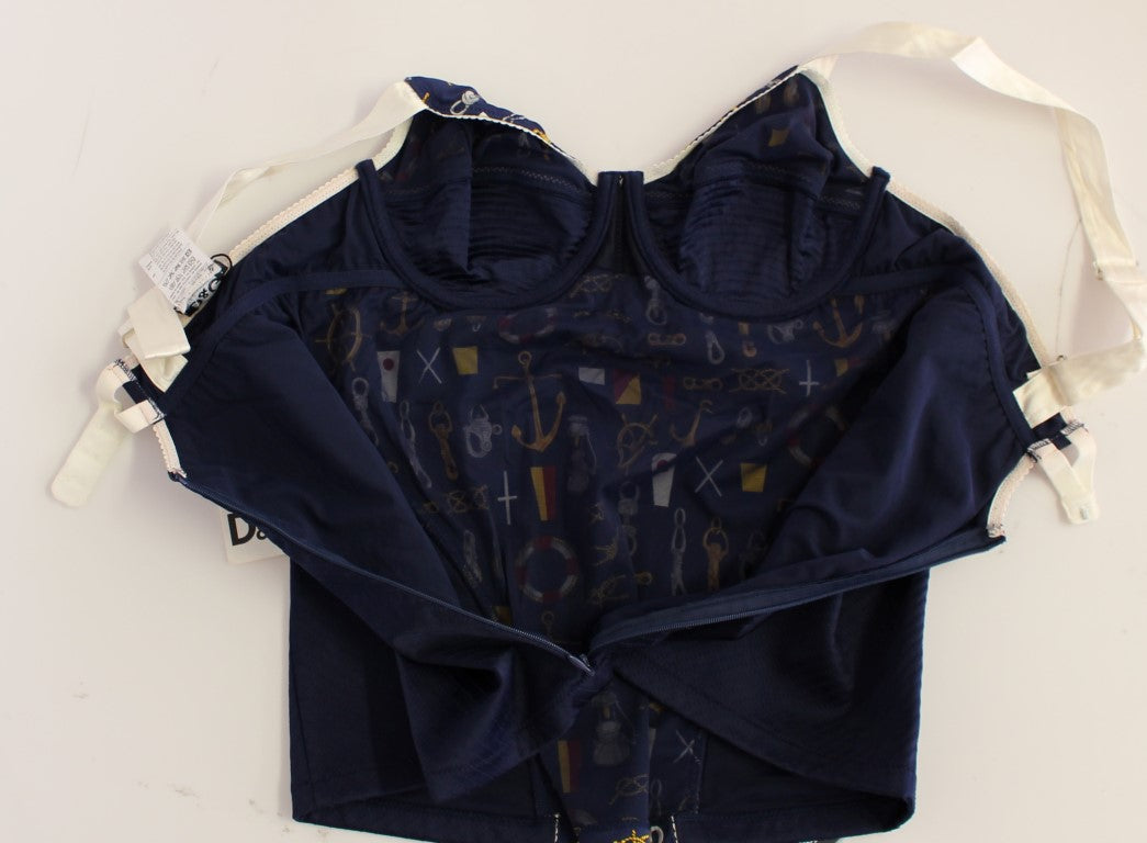 Dolce & Gabbana Blue Sailor Motive Tank Top - Whispers Of Wisdom Clothing