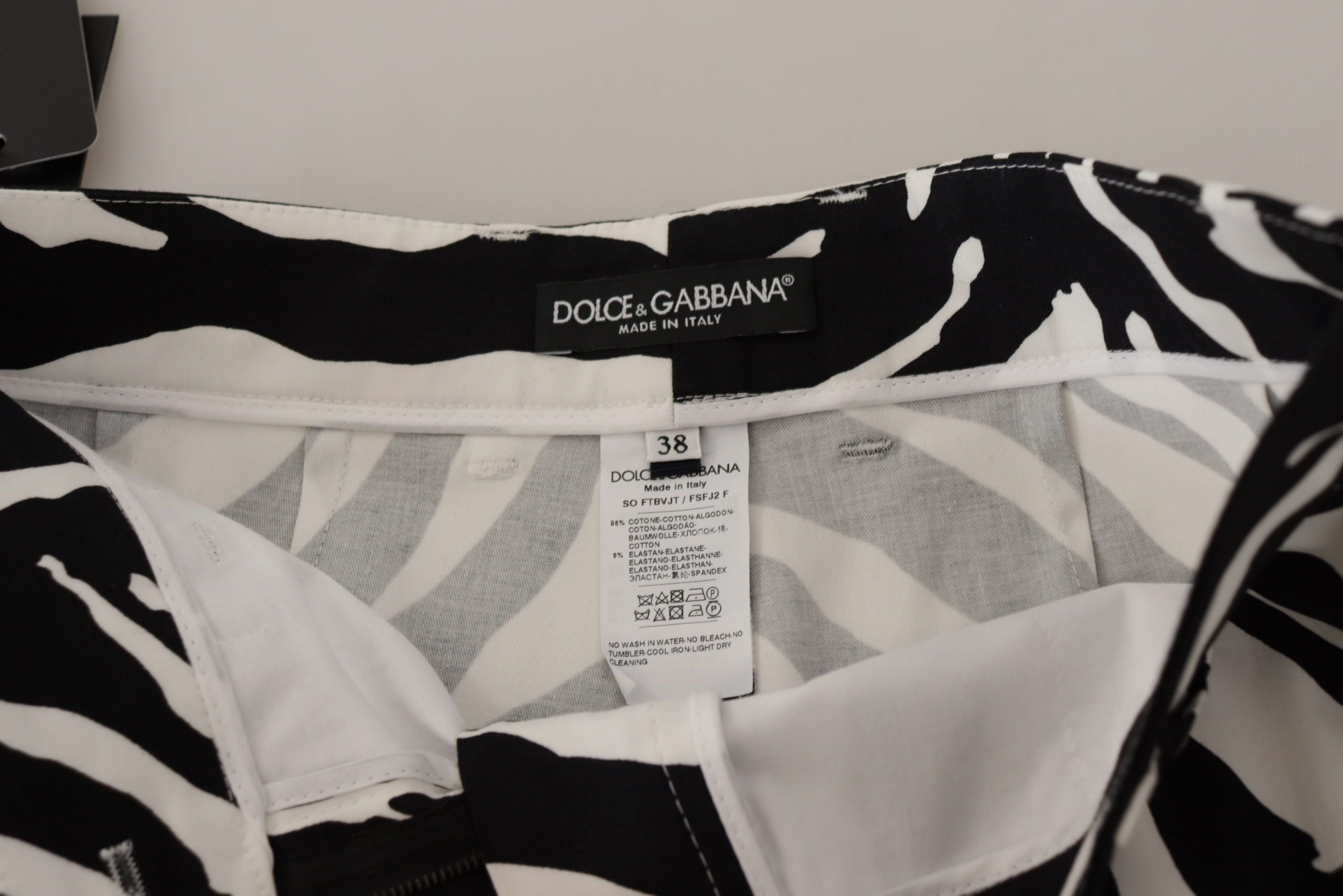 Dolce & Gabbana Black White Cotton Stretch Hot Pants Shorts - Whispers Of Wisdom Clothing