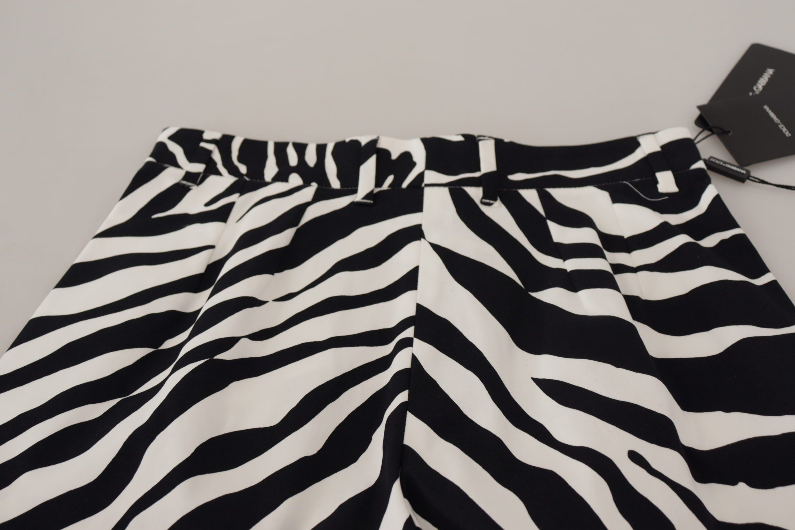 Dolce & Gabbana Black White Cotton Stretch Hot Pants Shorts - Whispers Of Wisdom Clothing