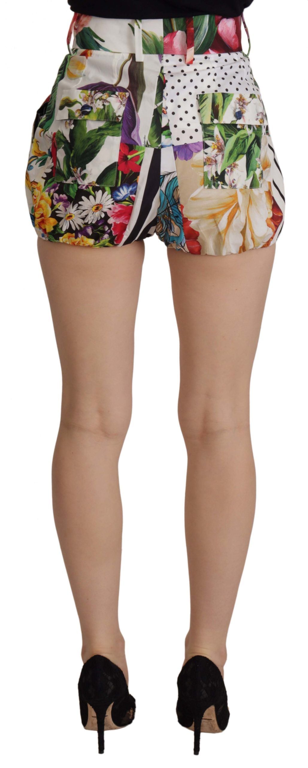 Dolce & Gabbana Multicolor High Waist Hot Pants Shorts - Whispers Of Wisdom Clothing
