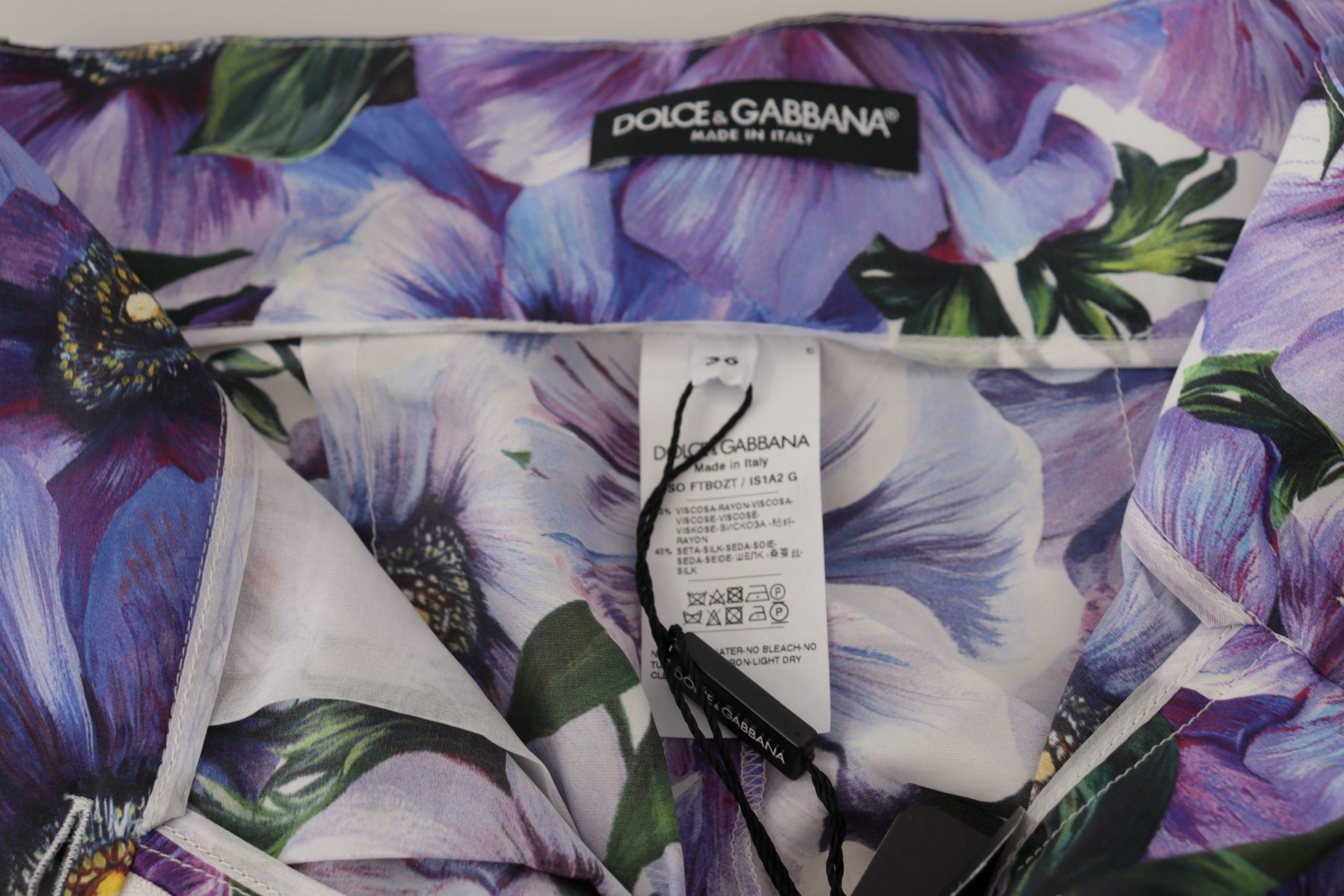 Dolce & Gabbana Purple Anemone High Waist Hot Pants Shorts - Whispers Of Wisdom Clothing