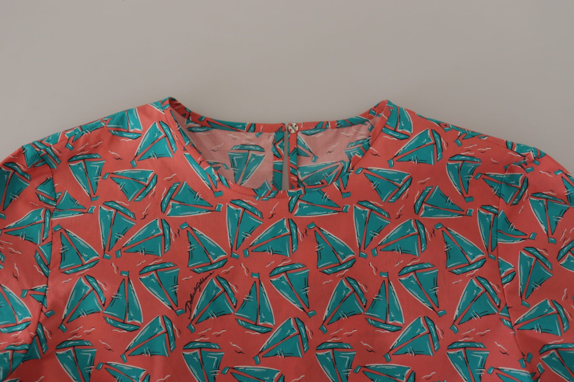 Dolce & Gabbana Pink Sail Boat Print Cotton T-shirt - Whispers Of Wisdom Clothing