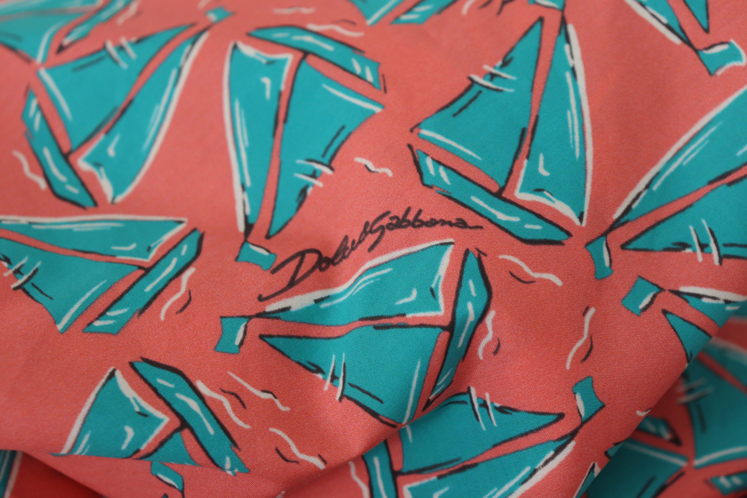 Dolce & Gabbana Pink Sail Boat Print Cotton T-shirt - Whispers Of Wisdom Clothing