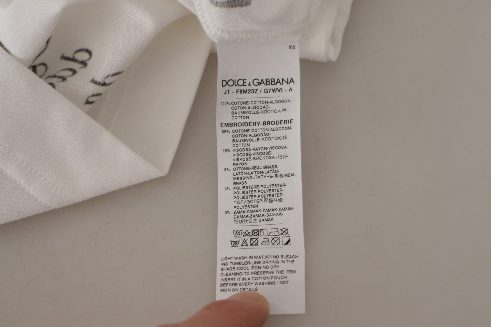 Dolce & Gabbana White Black Roses Crewneck Cotton  T-shirt - Whispers Of Wisdom Clothing