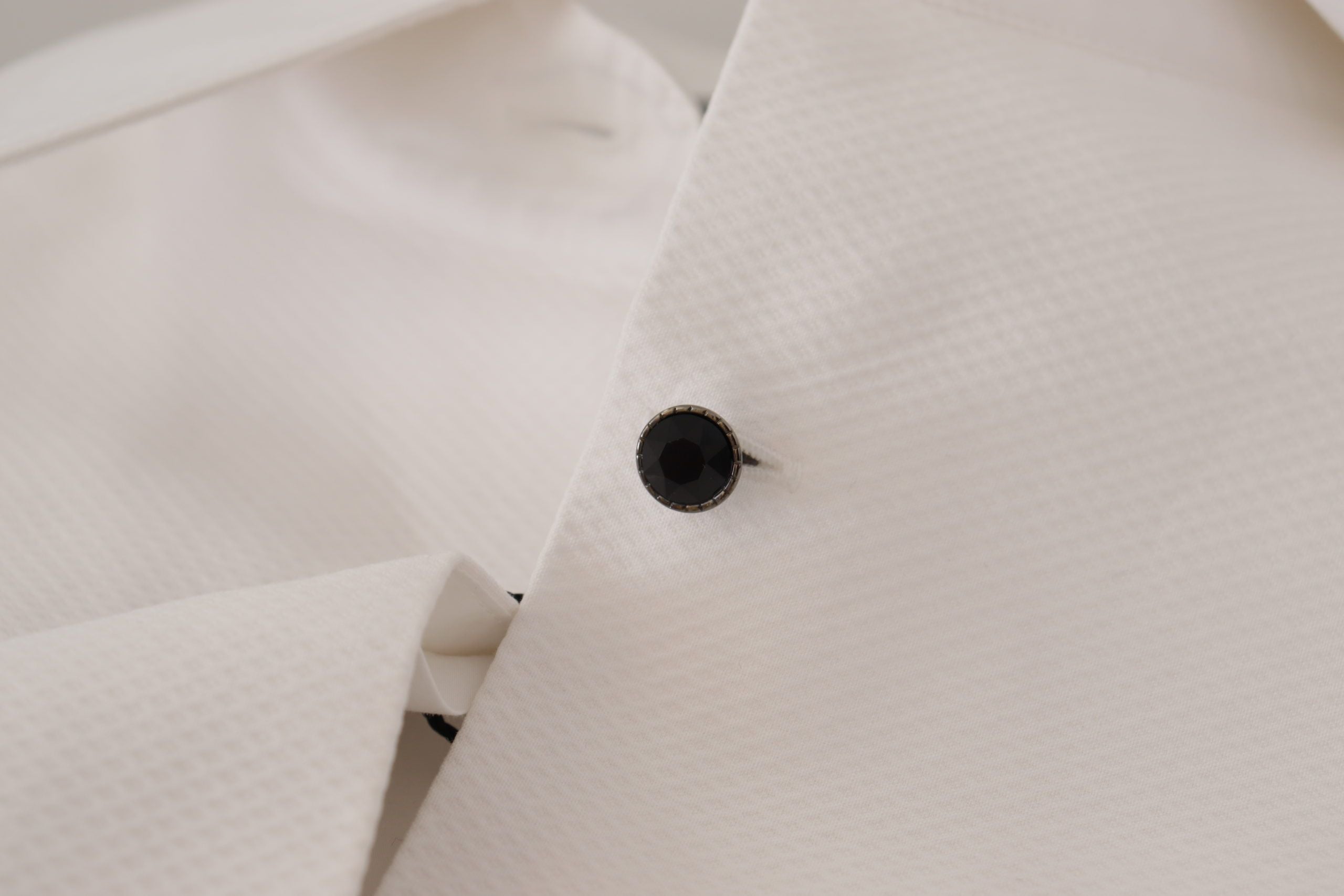 Dolce & Gabbana White Sleeveless Tuxedo Formal Blouse Top - Whispers Of Wisdom Clothing