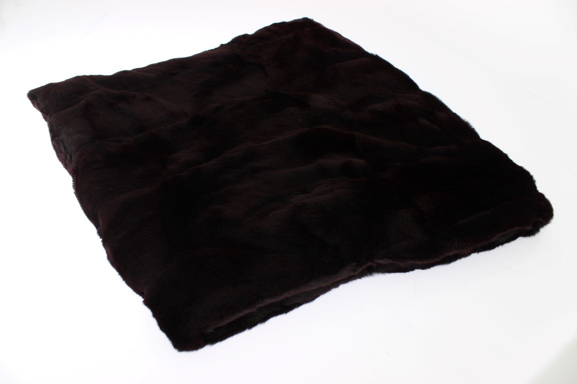Dolce & Gabbana Purple Weasel Fur Crochet Hood Scarf Hat - Whispers Of Wisdom Clothing