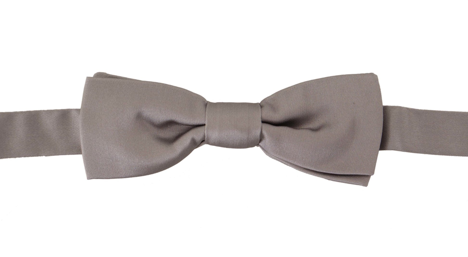 Dolce & Gabbana Silver 100% Silk Slim Adjustable Neck Papillon Tie - Whispers Of Wisdom Clothing