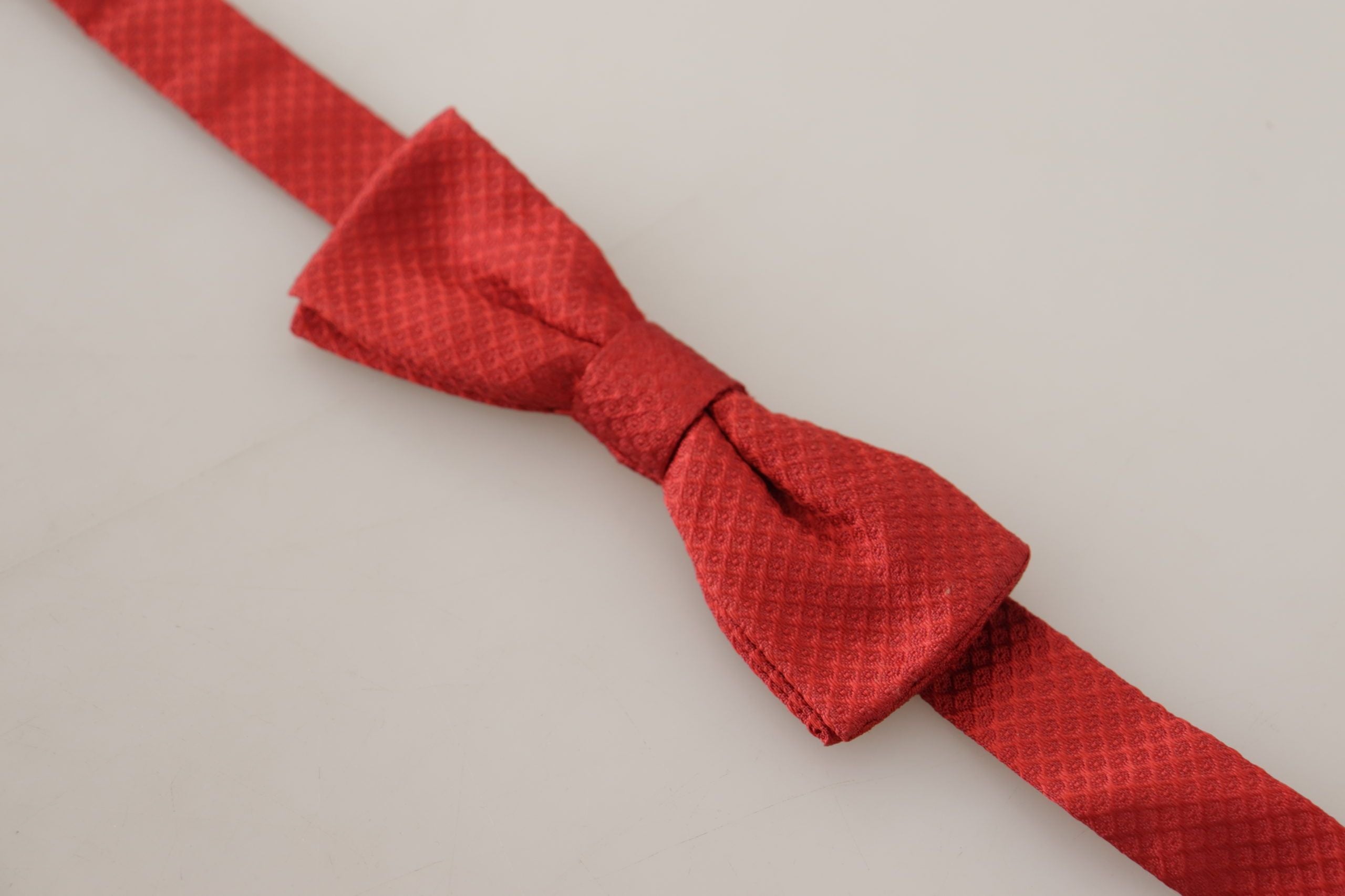 Dolce & Gabbana Red 100% Silk Adjustable Neck Papillon Tie - Whispers Of Wisdom Clothing