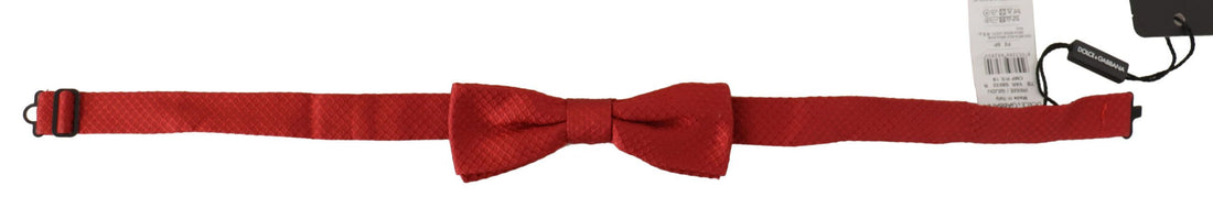 Dolce & Gabbana Red 100% Silk Adjustable Neck Papillon Tie - Whispers Of Wisdom Clothing