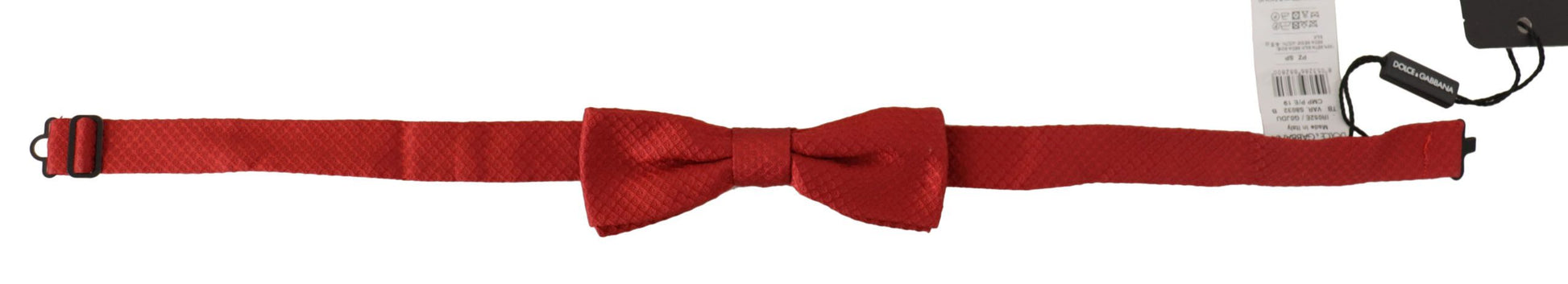 Dolce & Gabbana Red 100% Silk Adjustable Neck Papillon Tie - Whispers Of Wisdom Clothing