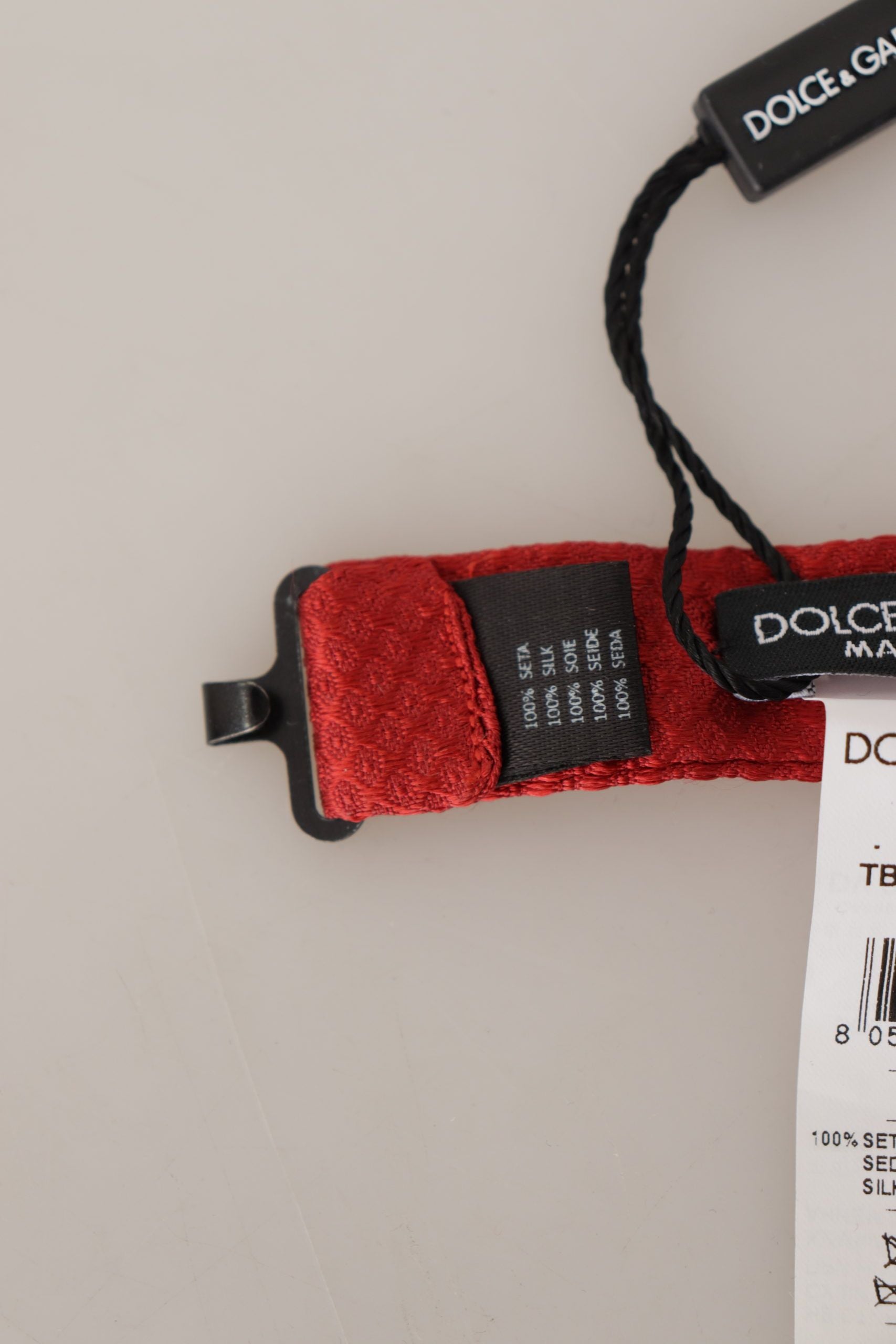 Dolce & Gabbana Red 100% Silk Adjustable Neck Papillon Tie - Whispers Of Wisdom Clothing