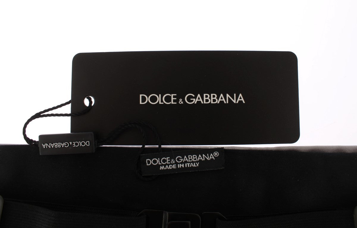 Dolce & Gabbana Silver Wide Belt Silk Cummerbund - Whispers Of Wisdom Clothing