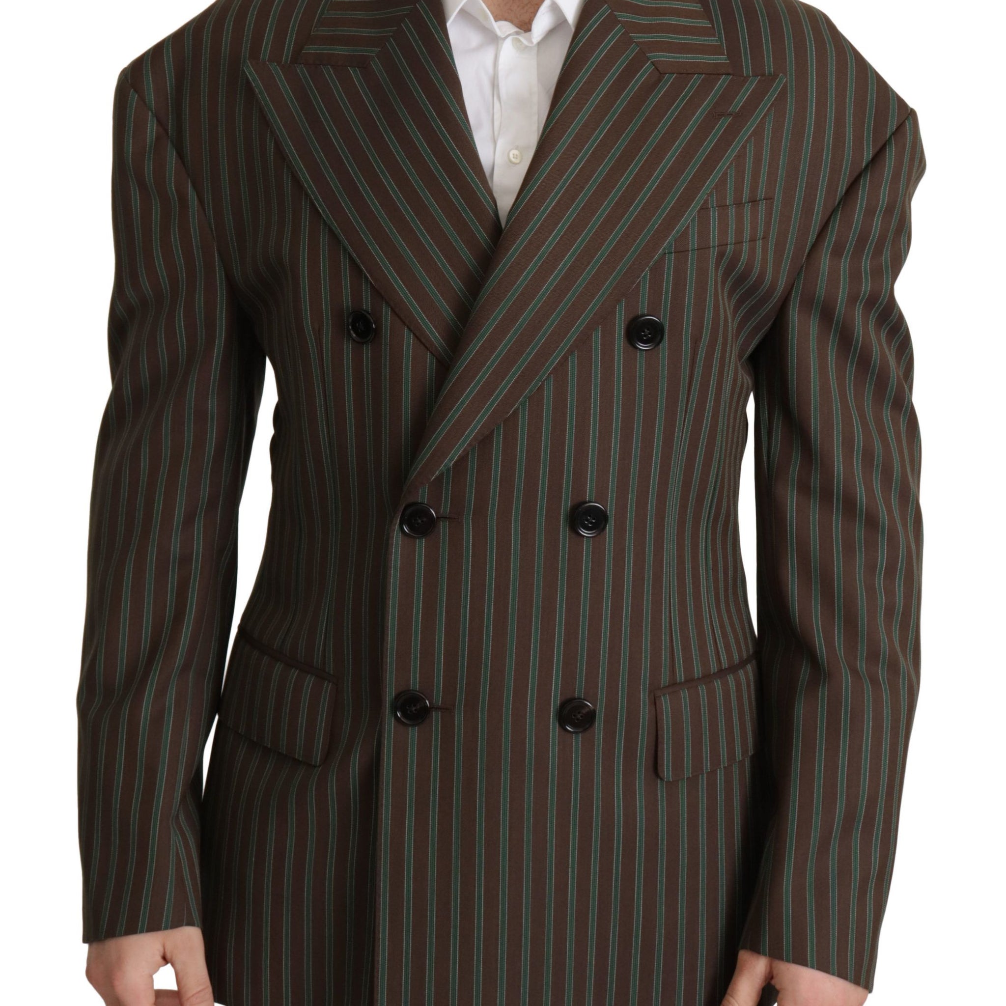 Dolce & Gabbana Multicolor Stripes Double Breasted Blazer