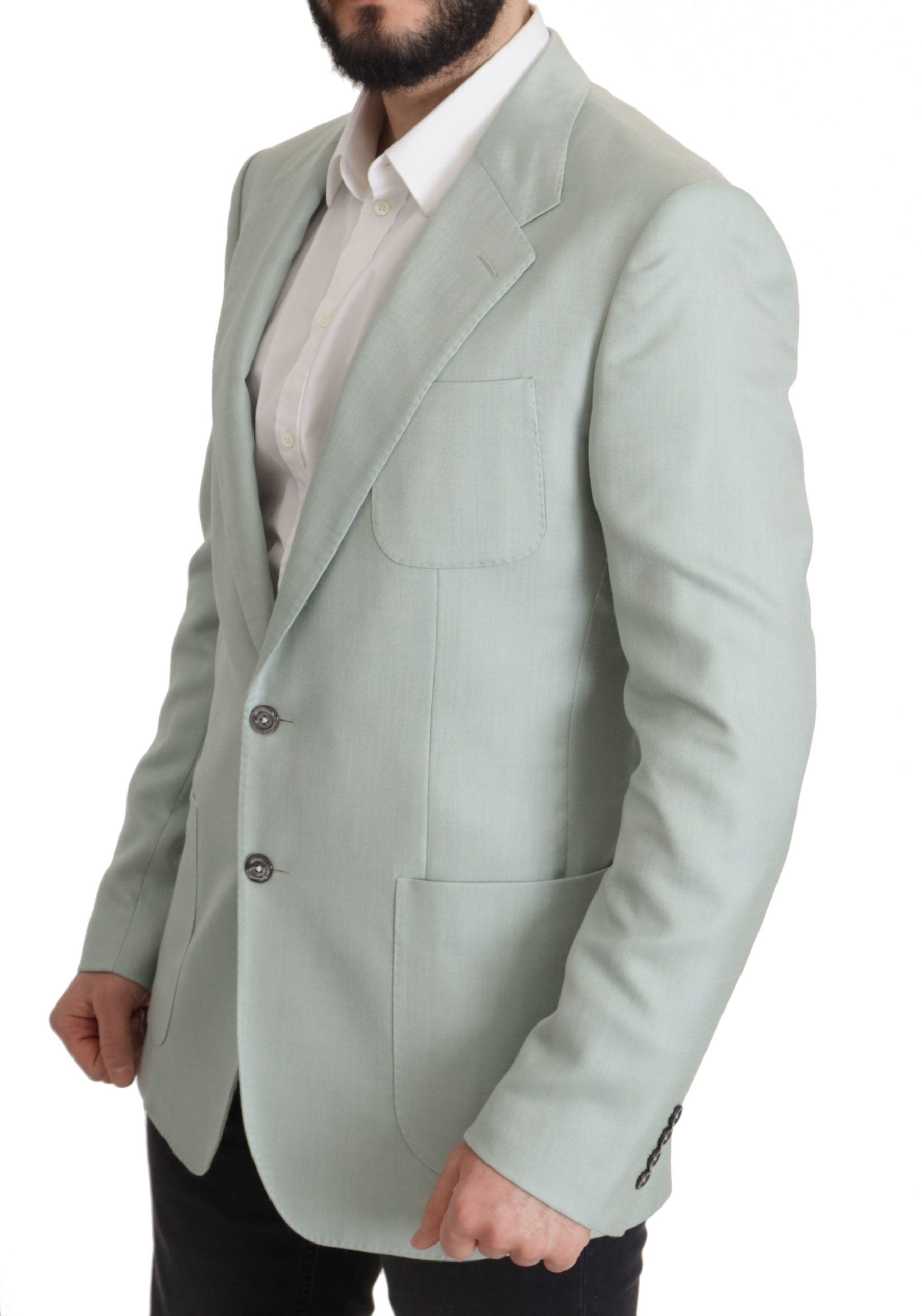 Dolce & Gabbana Green Cashmere Jacket Blazer Jacket - Whispers Of Wisdom Clothing