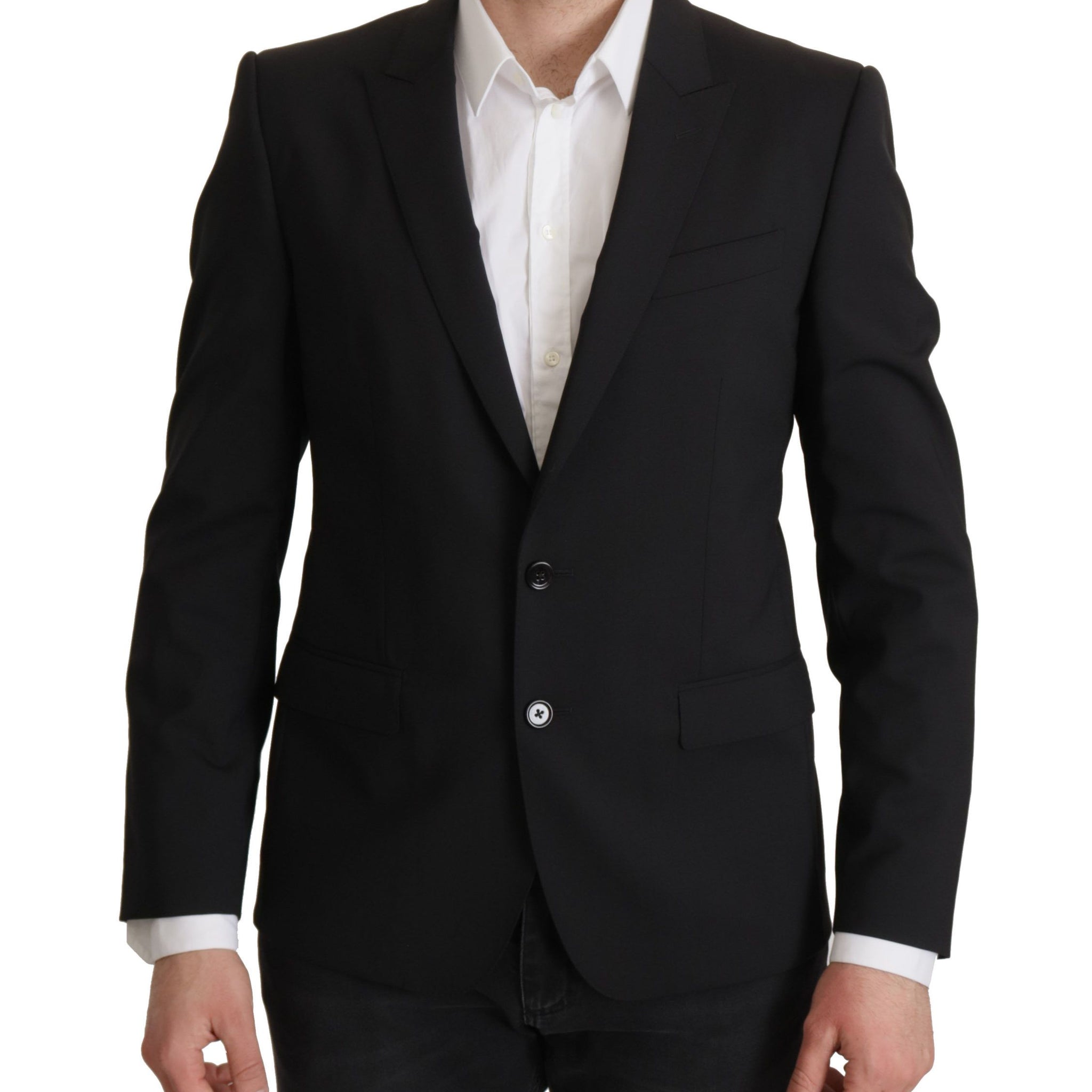 Dolce & Gabbana Black Single Breasted Jacket MARTINI Blazer