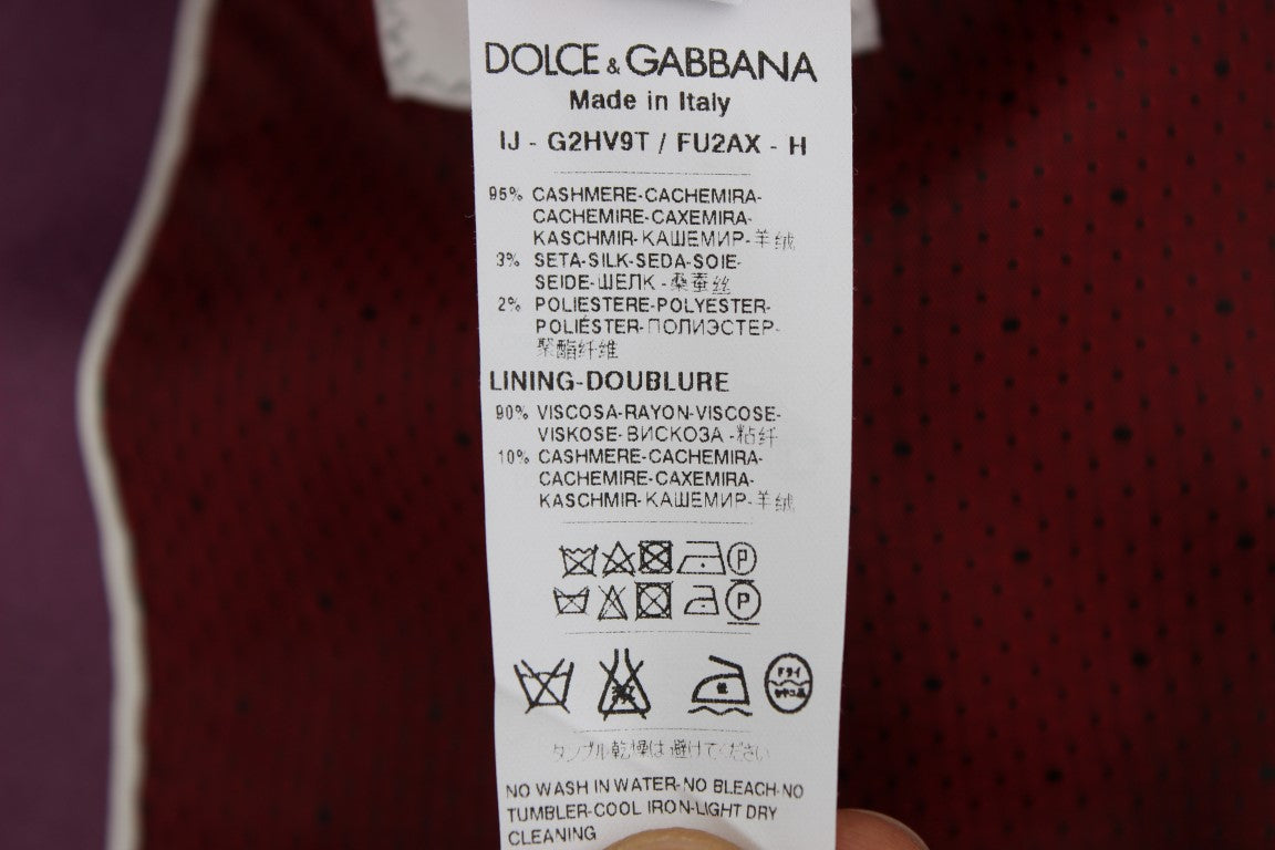 Dolce & Gabbana Purple Cashmere Slim Fit Blazer Jacket - Whispers Of Wisdom Clothing