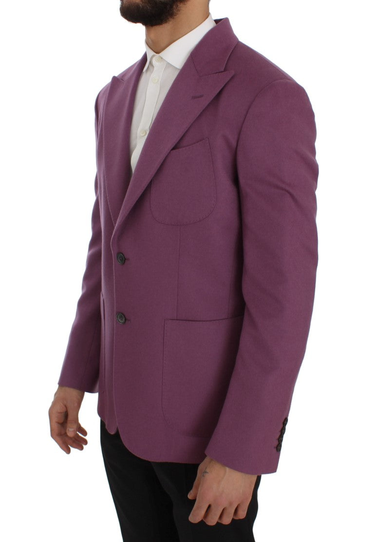 Dolce & Gabbana Purple Cashmere Slim Fit Blazer Jacket - Whispers Of Wisdom Clothing