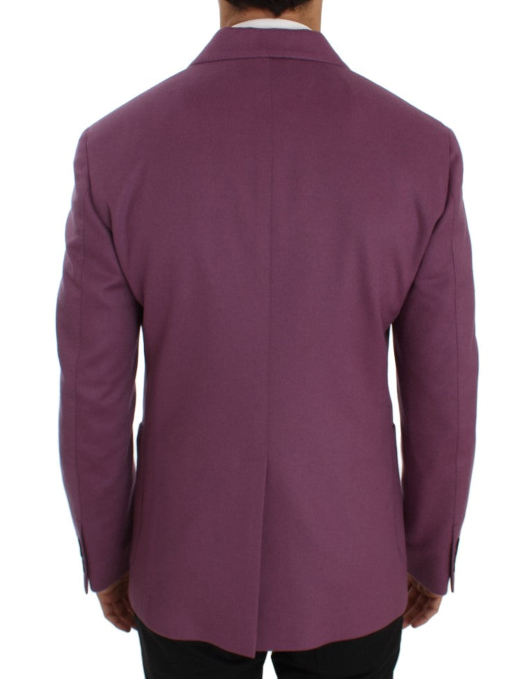 Dolce & Gabbana Purple Cashmere Slim Fit Blazer Jacket - Whispers Of Wisdom Clothing