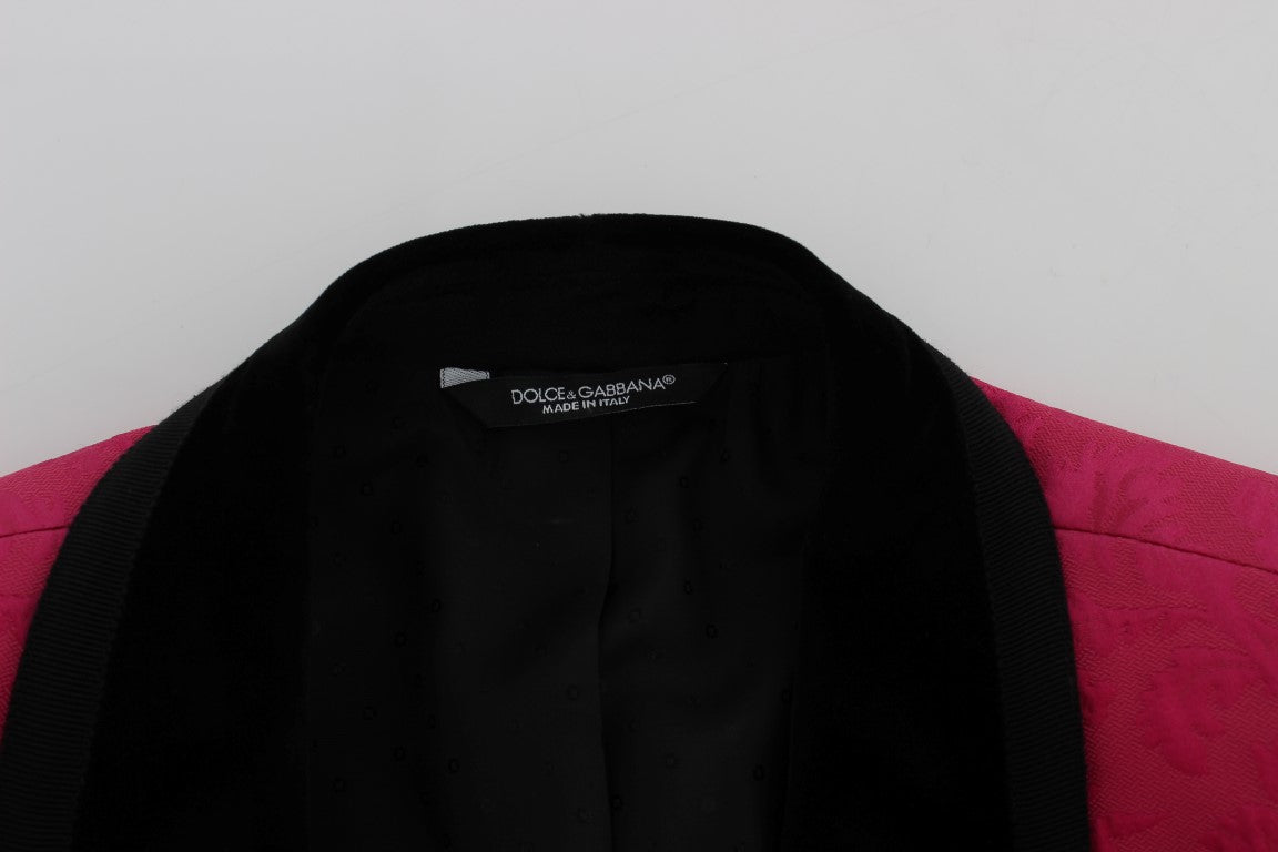 Dolce & Gabbana Pink Floral Brocade Slim Blazer Jacket - Whispers Of Wisdom Clothing