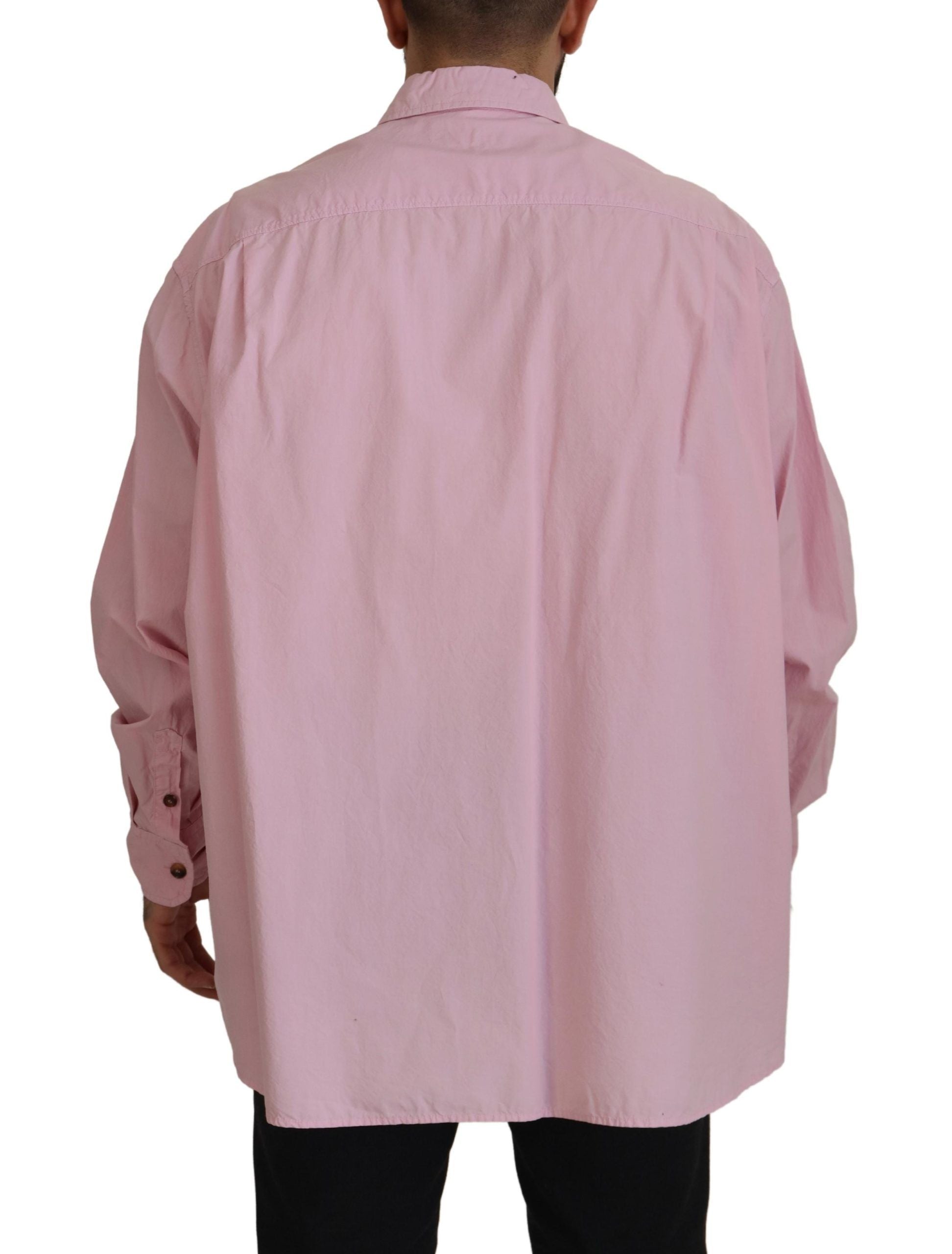Dolce & Gabbana Pink Casual Button Down Long Sleeves Shirt - Whispers Of Wisdom Clothing