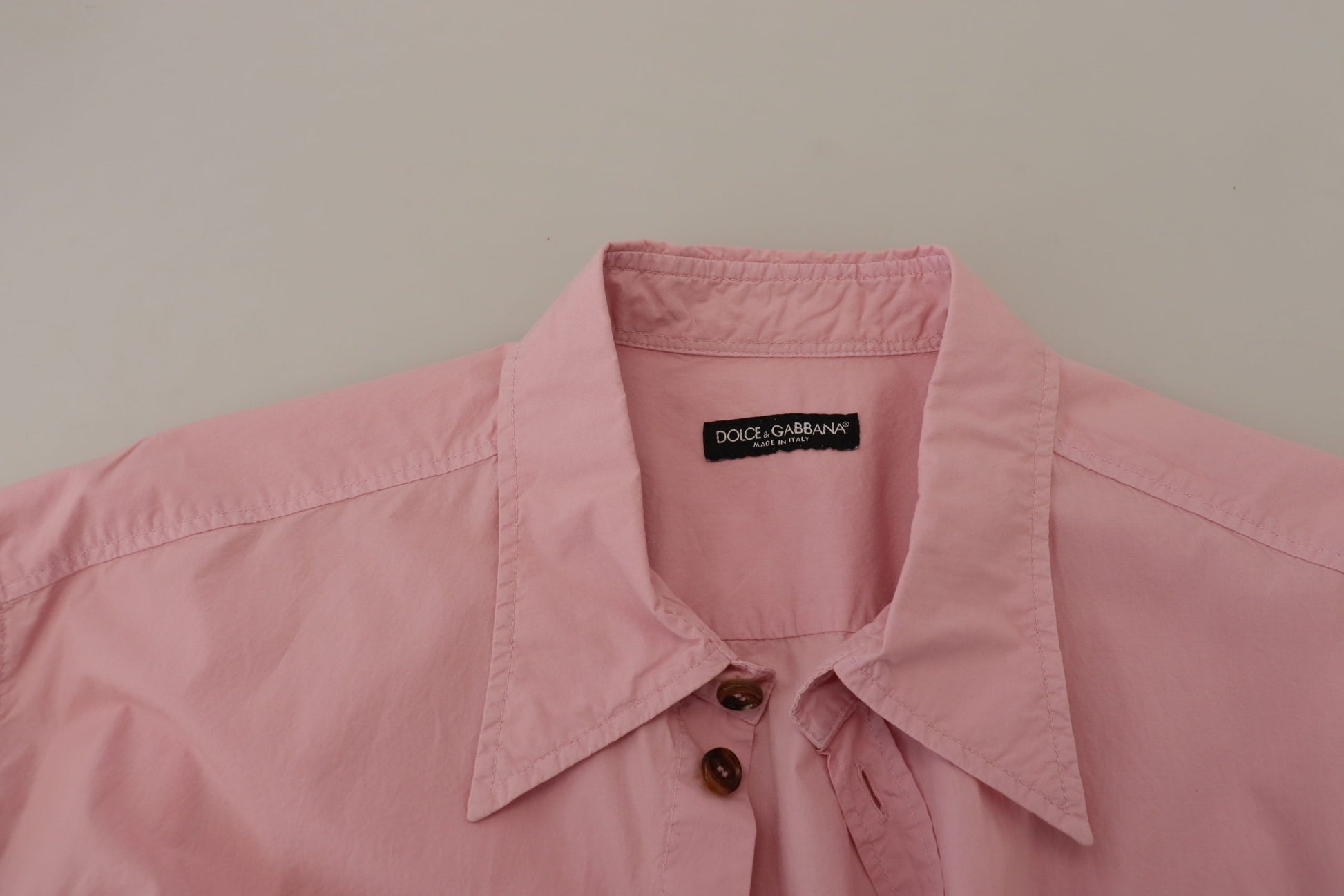 Dolce & Gabbana Pink Casual Button Down Long Sleeves Shirt - Whispers Of Wisdom Clothing