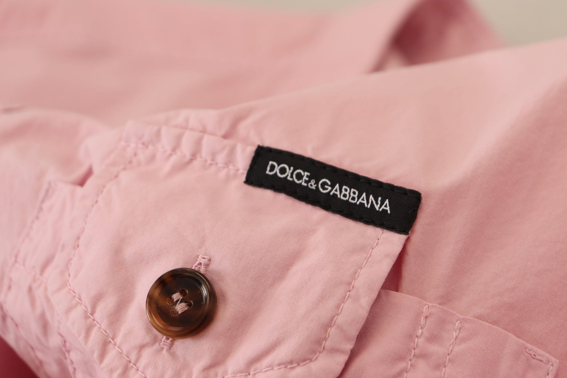 Dolce & Gabbana Pink Casual Button Down Long Sleeves Shirt - Whispers Of Wisdom Clothing