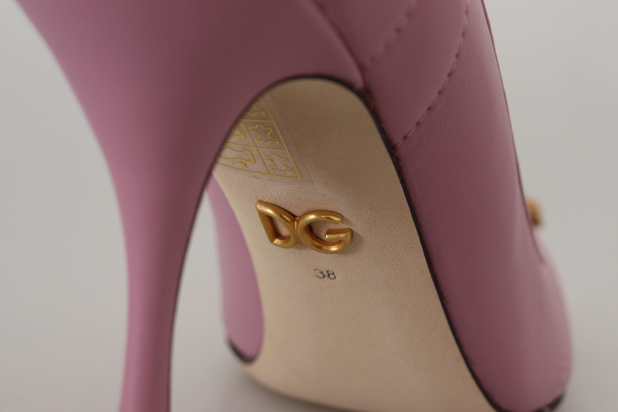 Dolce & Gabbana Pink Leather Heart DEVOTION Heels Pumps Shoes - Whispers Of Wisdom Clothing