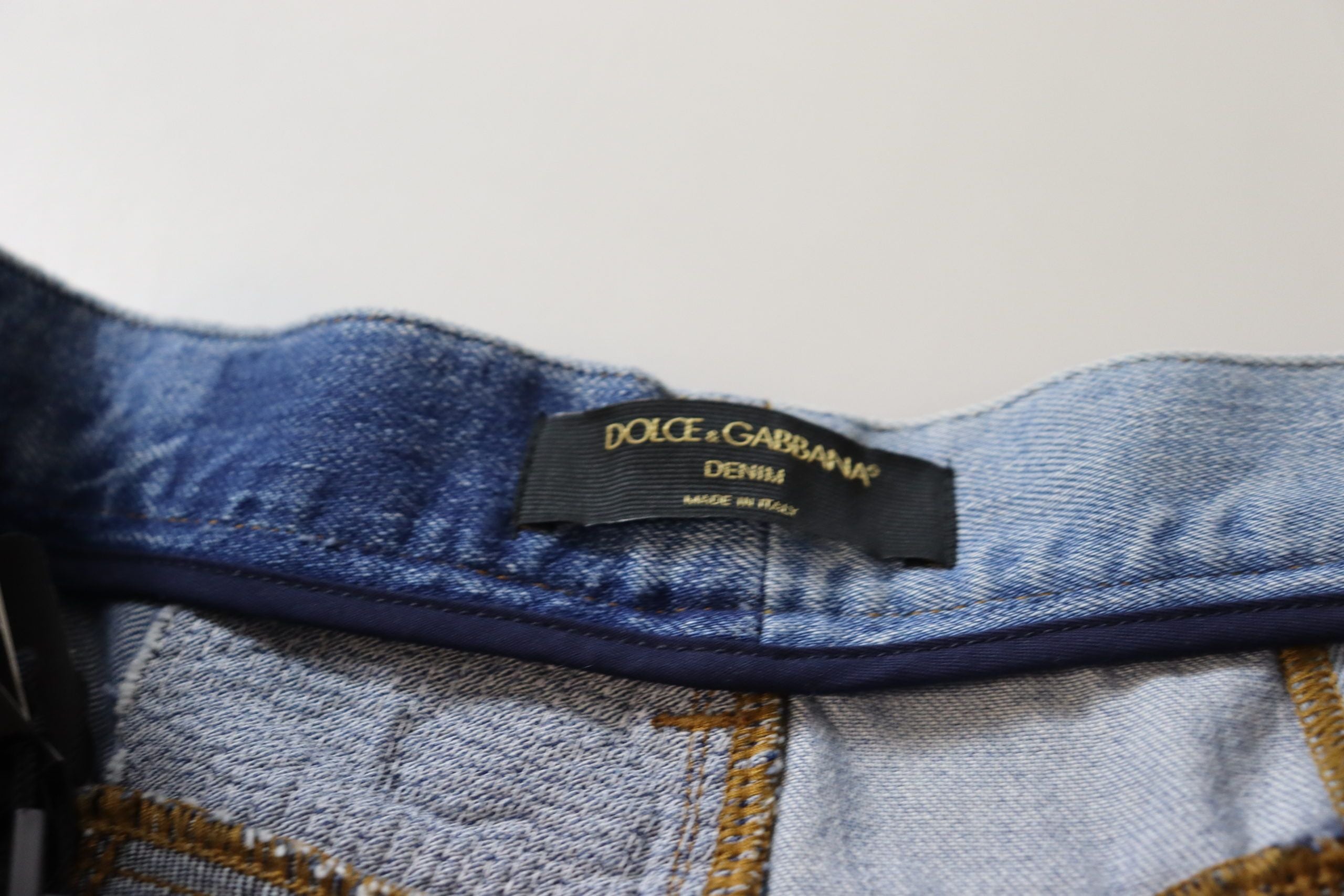 Dolce & Gabbana Multicolor Patchwork High Waist Denim Jeans - Whispers Of Wisdom Clothing