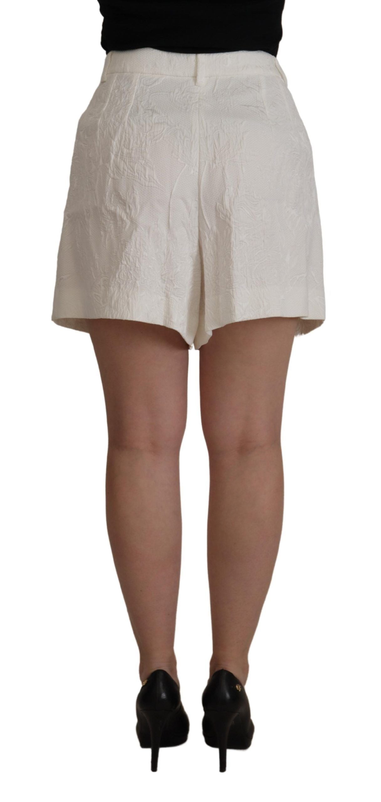 Dolce & Gabbana White High Waist Culotte Cotton Shorts - Whispers Of Wisdom Clothing