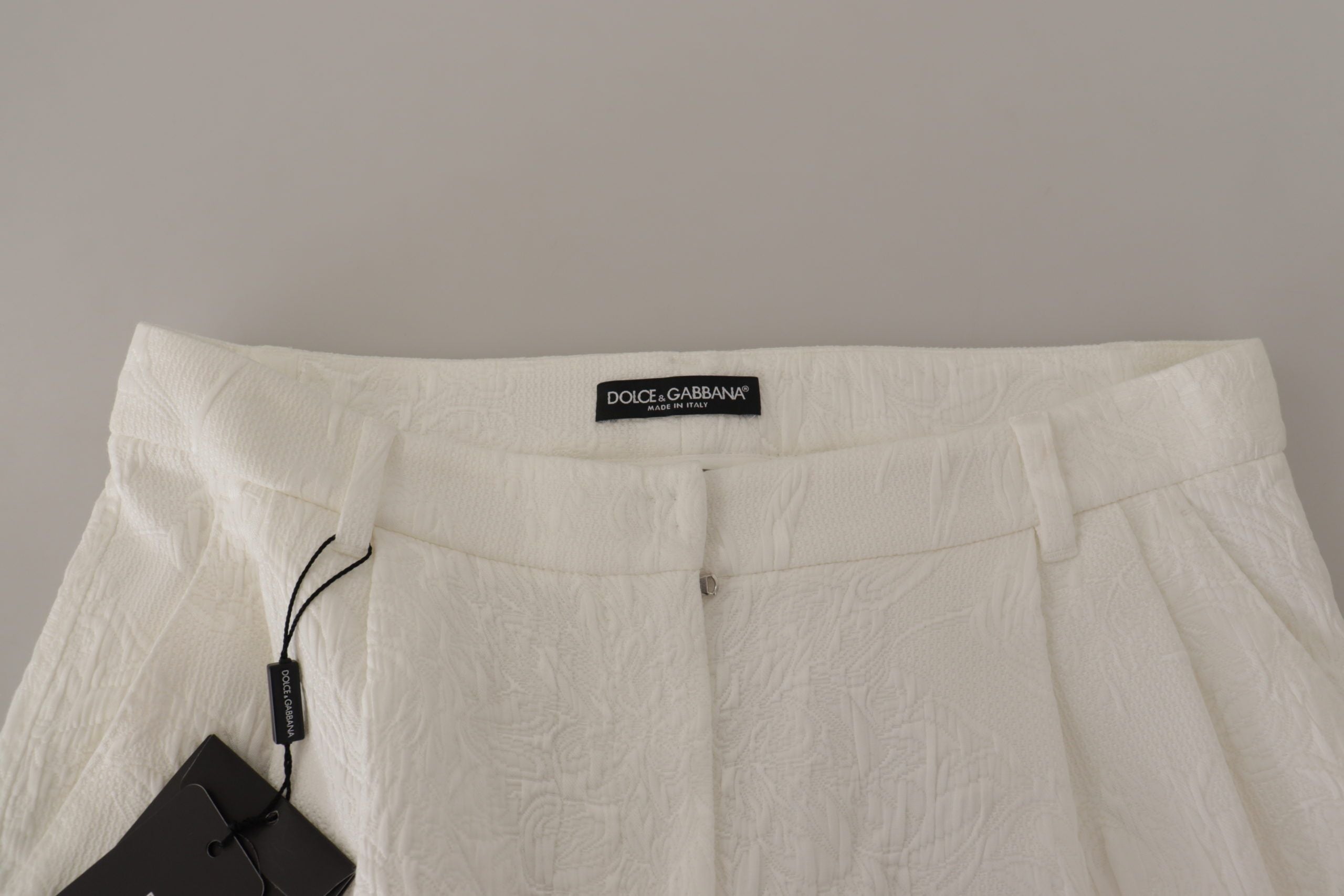 Dolce & Gabbana White High Waist Culotte Cotton Shorts - Whispers Of Wisdom Clothing