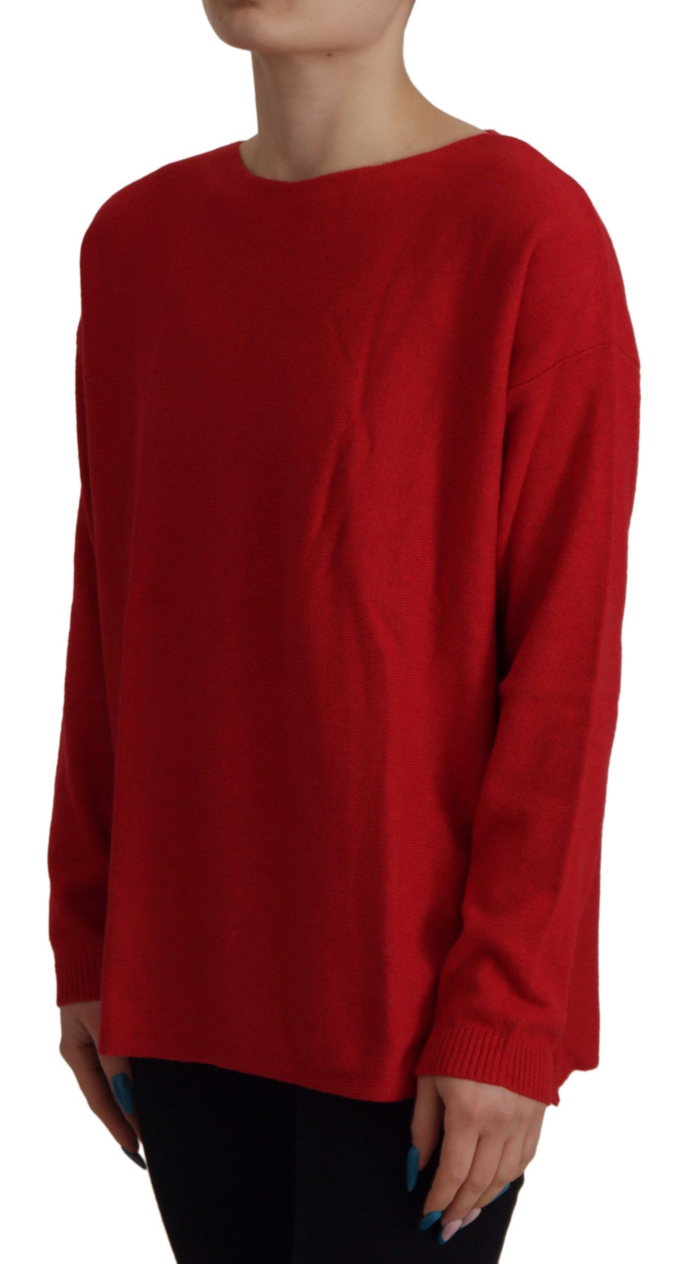 Dolce & Gabbana Red Wool Knit Round Neck Pullover Sweater - Whispers Of Wisdom Clothing