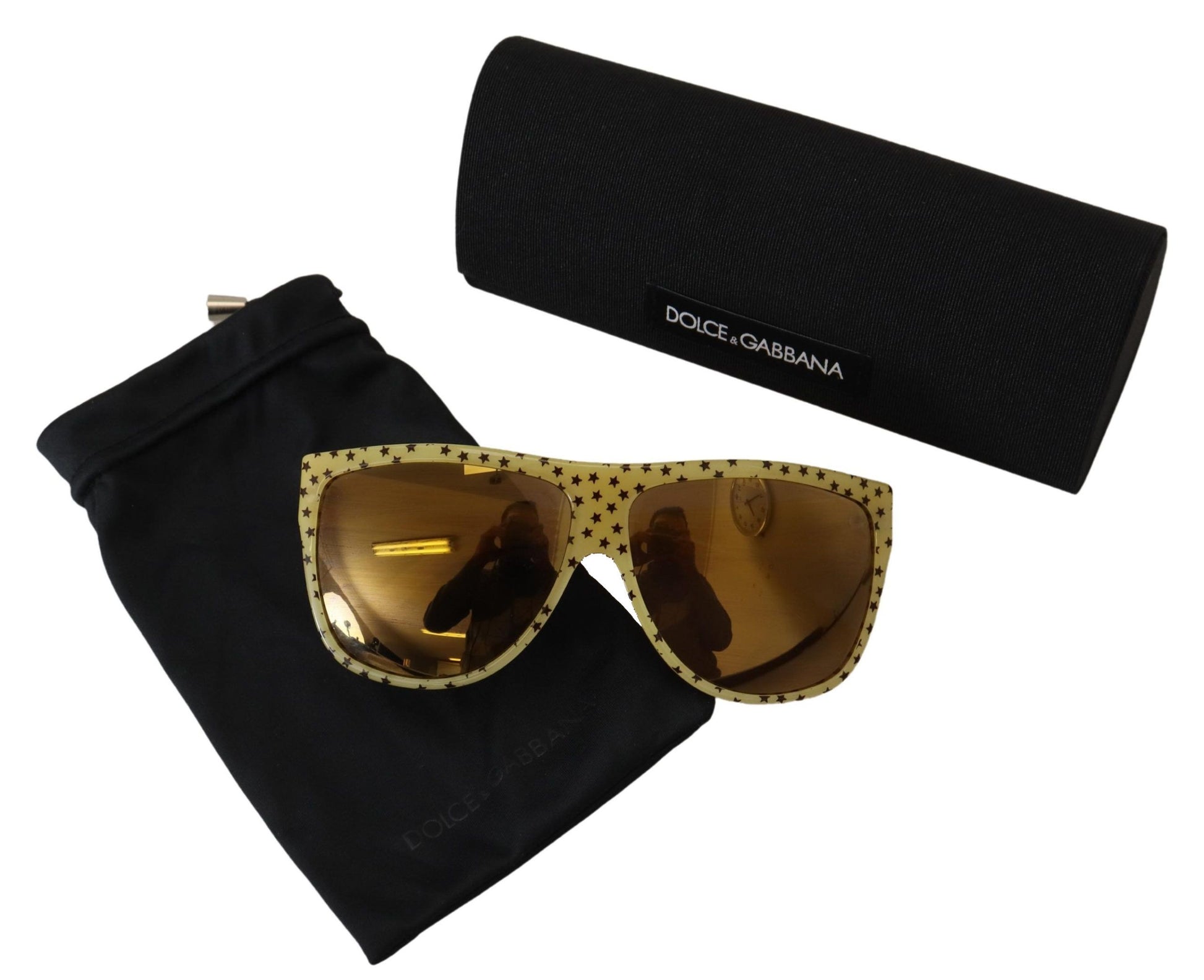 Dolce & Gabbana Yellow Stars Acetate Square Shades DG4125 Sunglasses - Whispers Of Wisdom Clothing